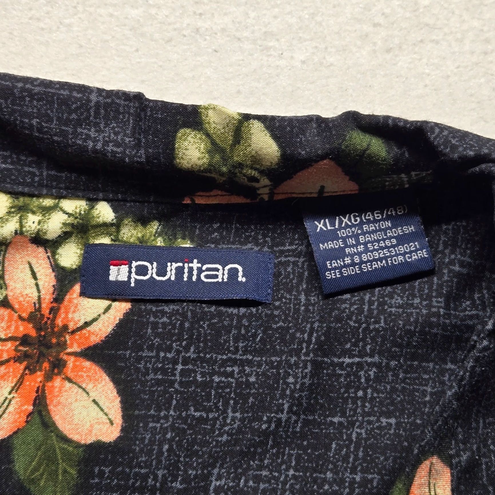 Vintage Puritan Hawaiian Shirt Mens XL Floral Button-Up Short Sleeve Aloha Size US XL / EU 56 / 4 - 3 Thumbnail