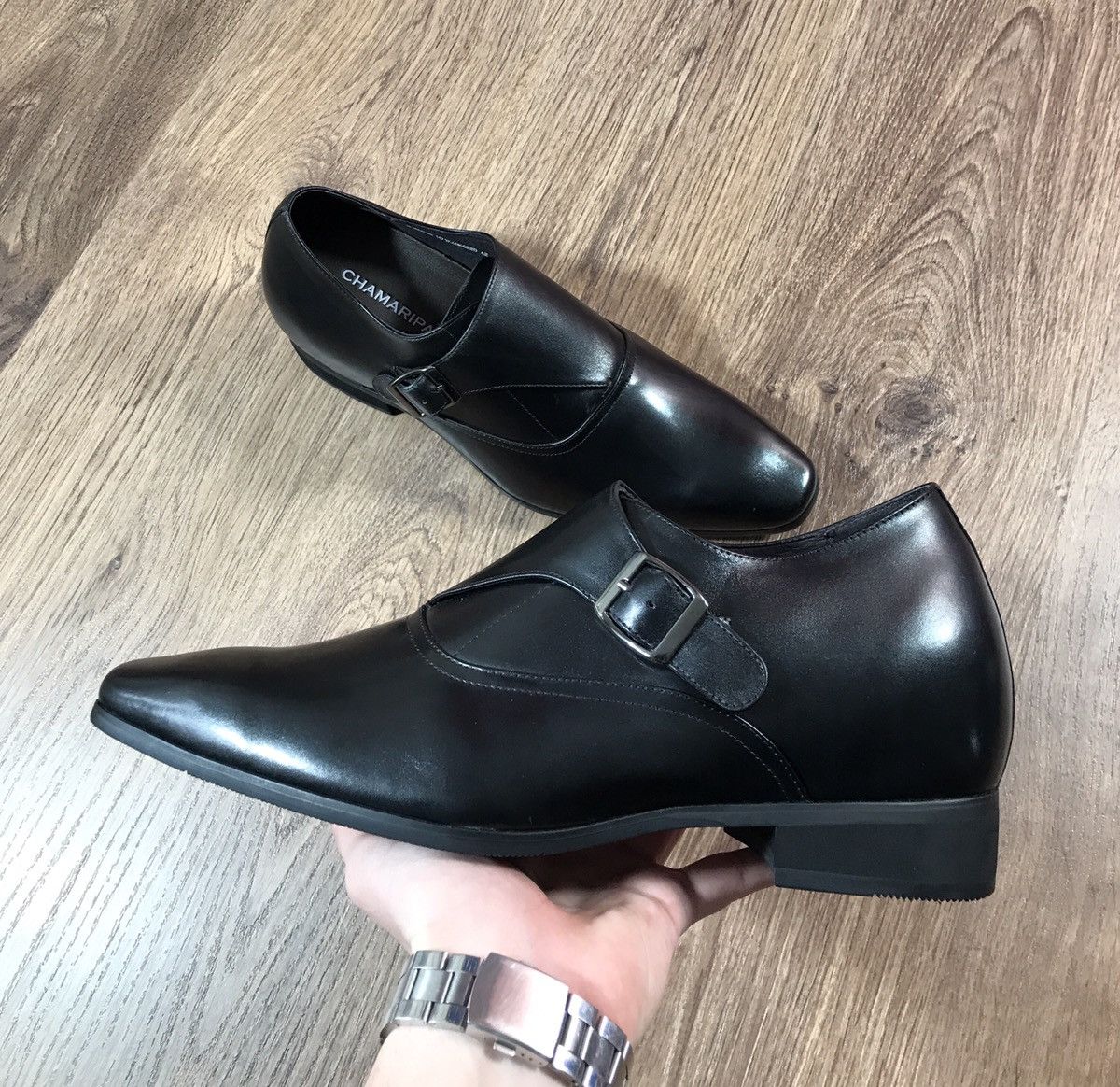 Vintage Chamaripa Monk Strap Height Increase 7CM/2,76 Inches Size US 9 / EU 42 - 1 Thumbnail