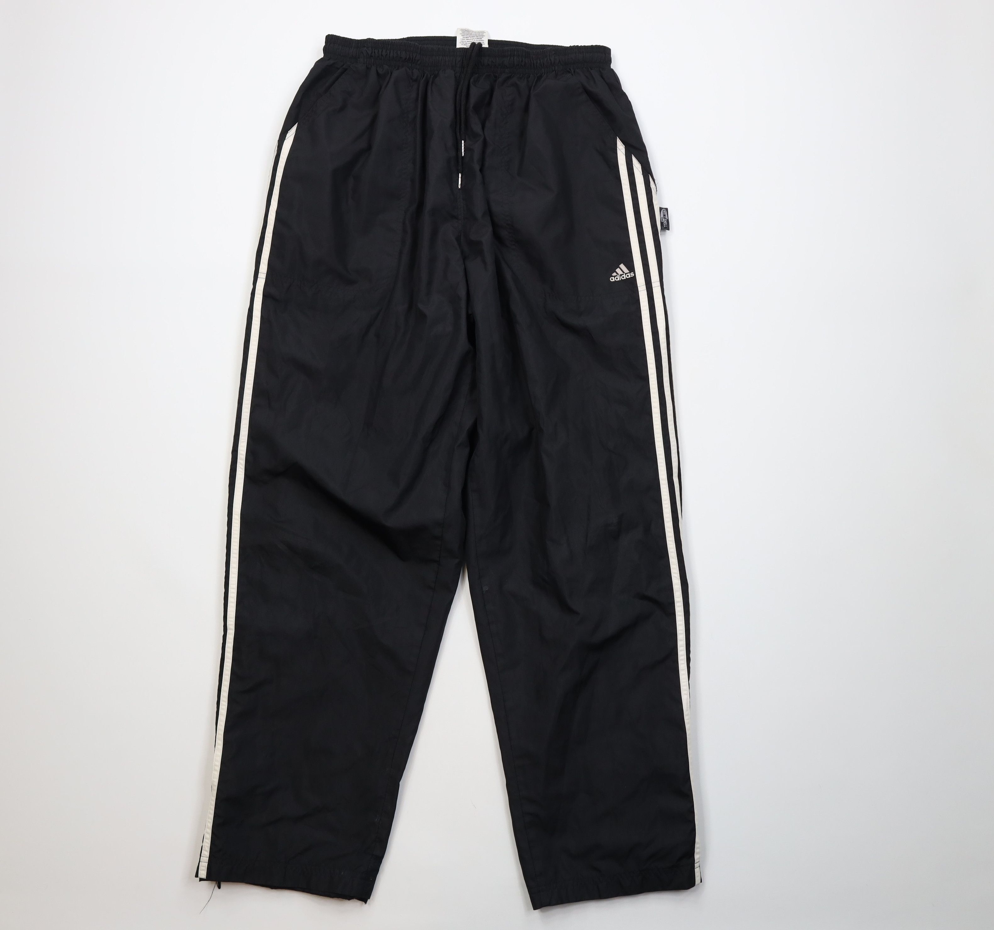 Adidas Vintage 90s Adidas Lined Wide Leg Windbreaker Pants Black Size US 38 / EU 54 - 1 Thumbnail