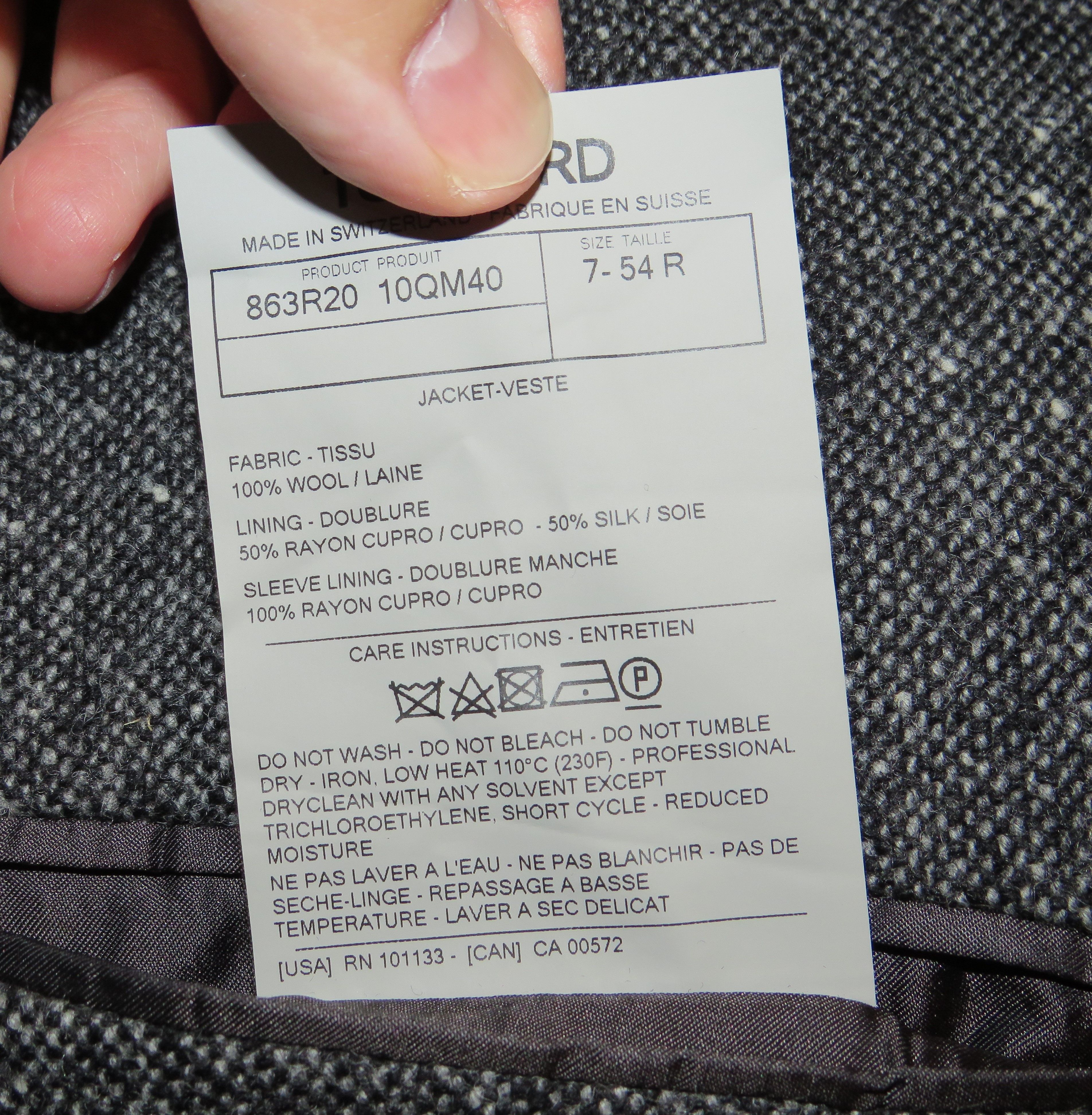 Tom Ford Current Gray Donegal Tweed Two Button Suit 44R Size 44R - 17 Thumbnail