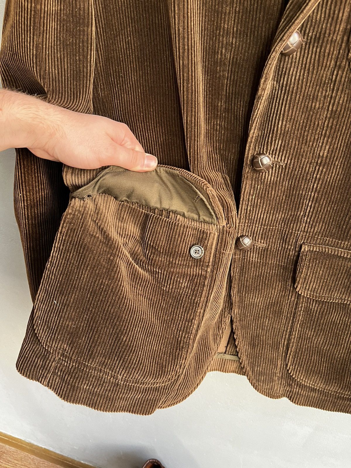 Polo Ralph Lauren × Vintage Vintage POLO RALPH LAUREN Corduroy Blazer Work Jacket Size 42R - 6 Thumbnail
