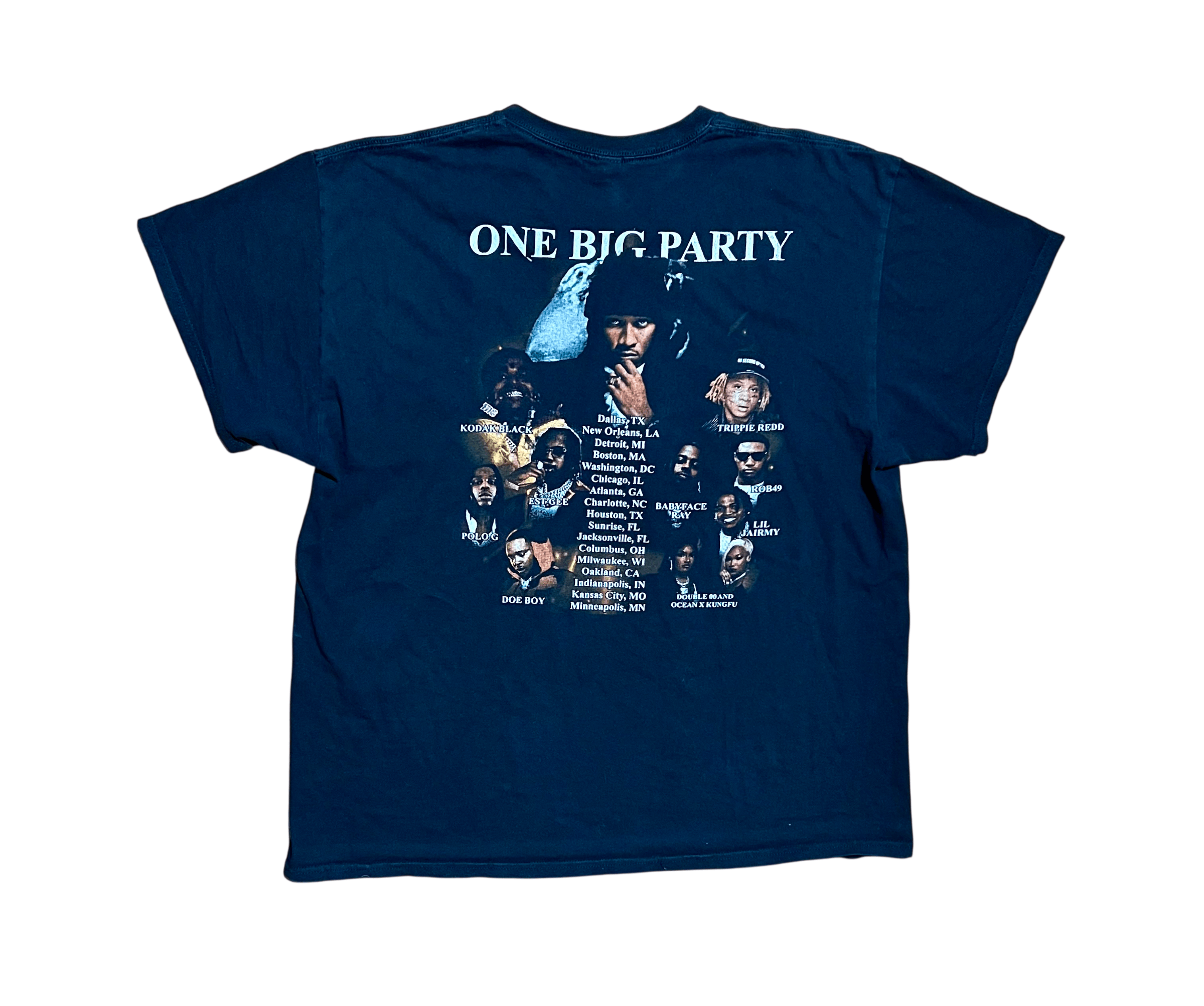 Gildan Future One Big Party Rap Concert Tour Black Graphic T-Shirt Size US XL / EU 56 / 4 - 2 Thumbnail