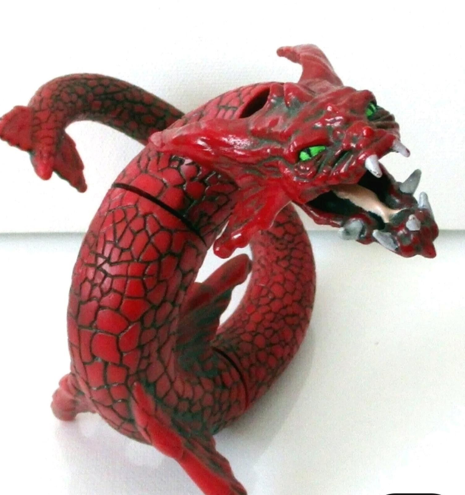 Designer Vtg Poseable 12" Red Cast Resin Dragon Serpent Figurine Size ONE SIZE - 1 Thumbnail