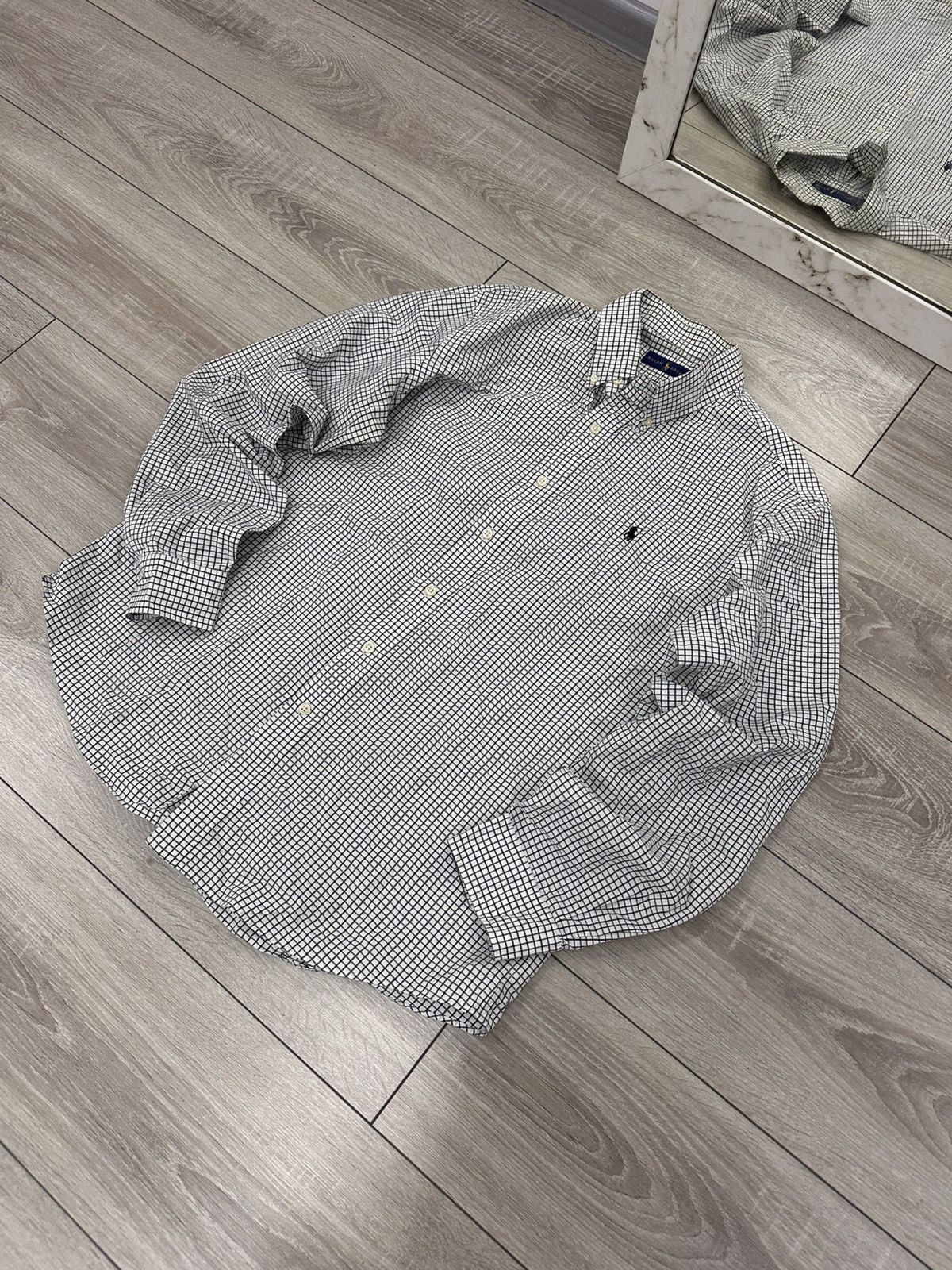 Polo Ralph Lauren Polo Ralph Lauren Vintage White Stripped Shirt Size US L / EU 52-54 / 3 - 5 Thumbnail