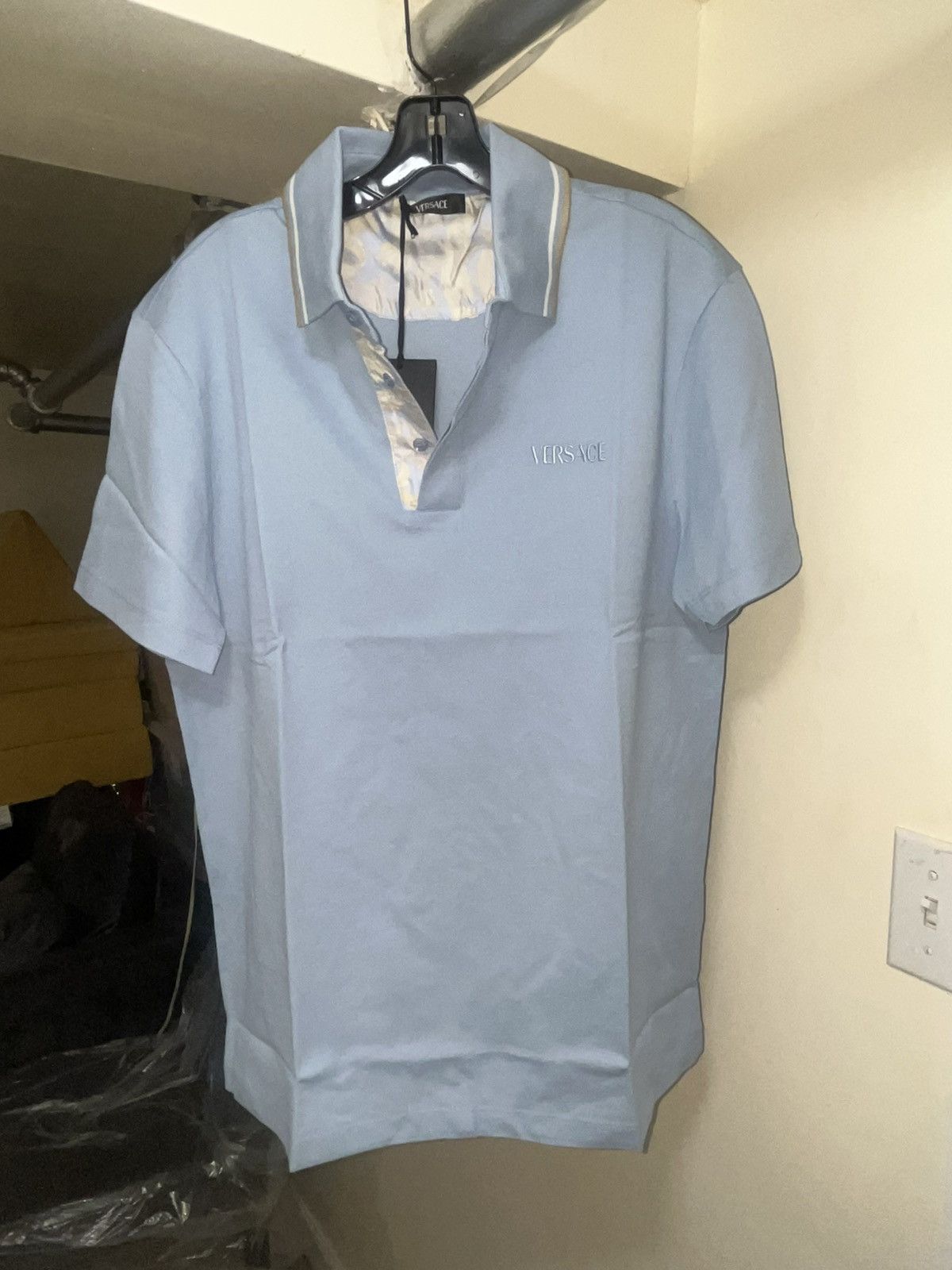 Versace Versace Blue Polo Shirt Sz XL Size US XL / EU 56 / 4 - 7 Thumbnail