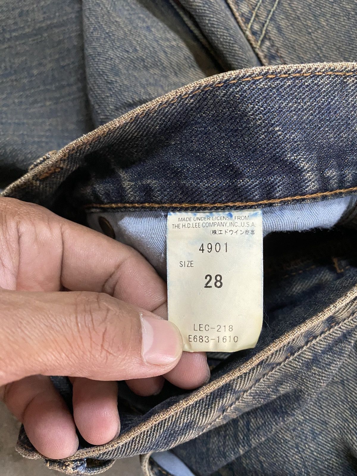 Tornado Mart Flare Jeans Vintage Lee Mud Rusty Denim @303 Size US 27 - 5 Thumbnail