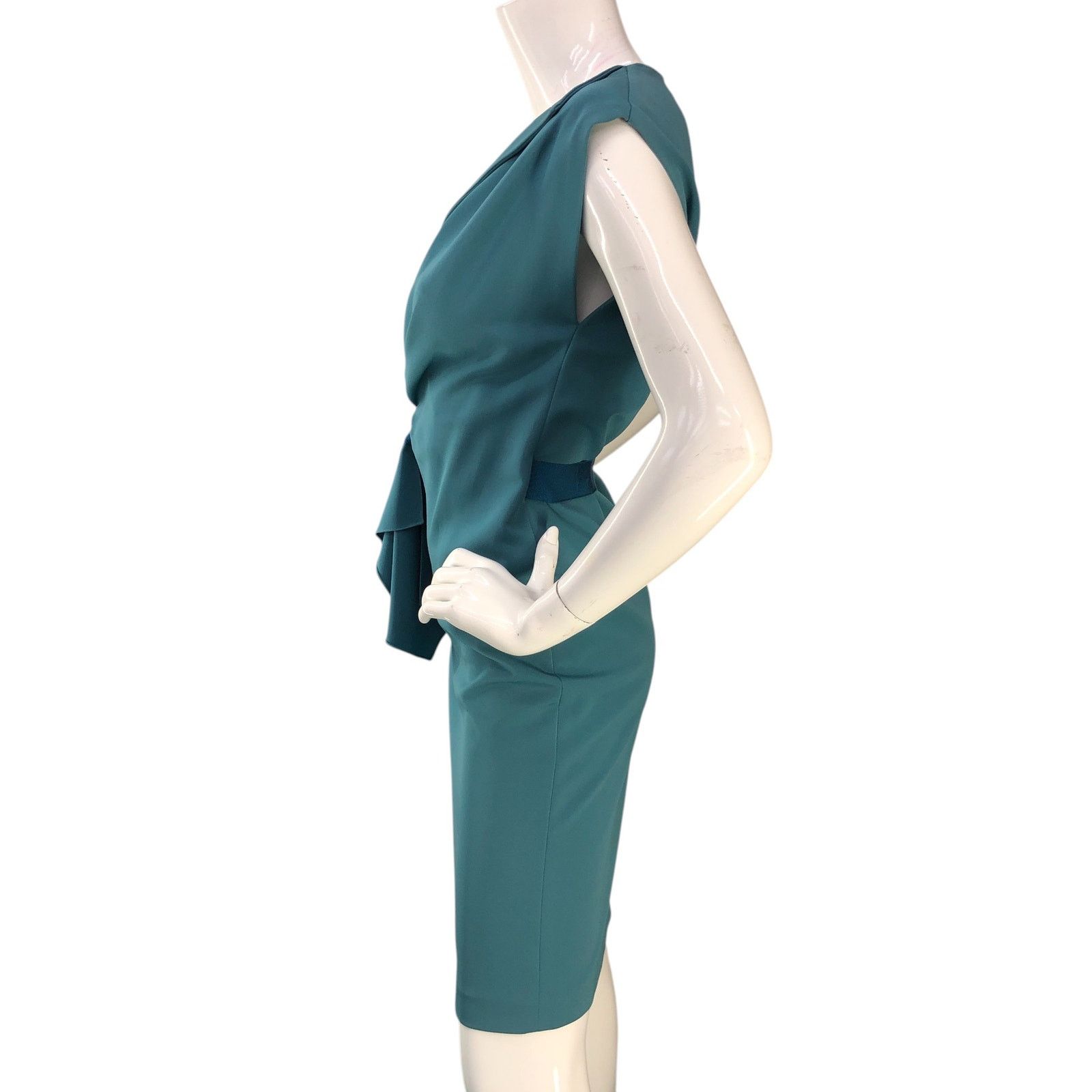 Elie Tahari Elie Tahari Womens Size 0 Dress Dalia Half Wrap Style Teal Size XS / US 0-2 / IT 36-38 - 5 Thumbnail