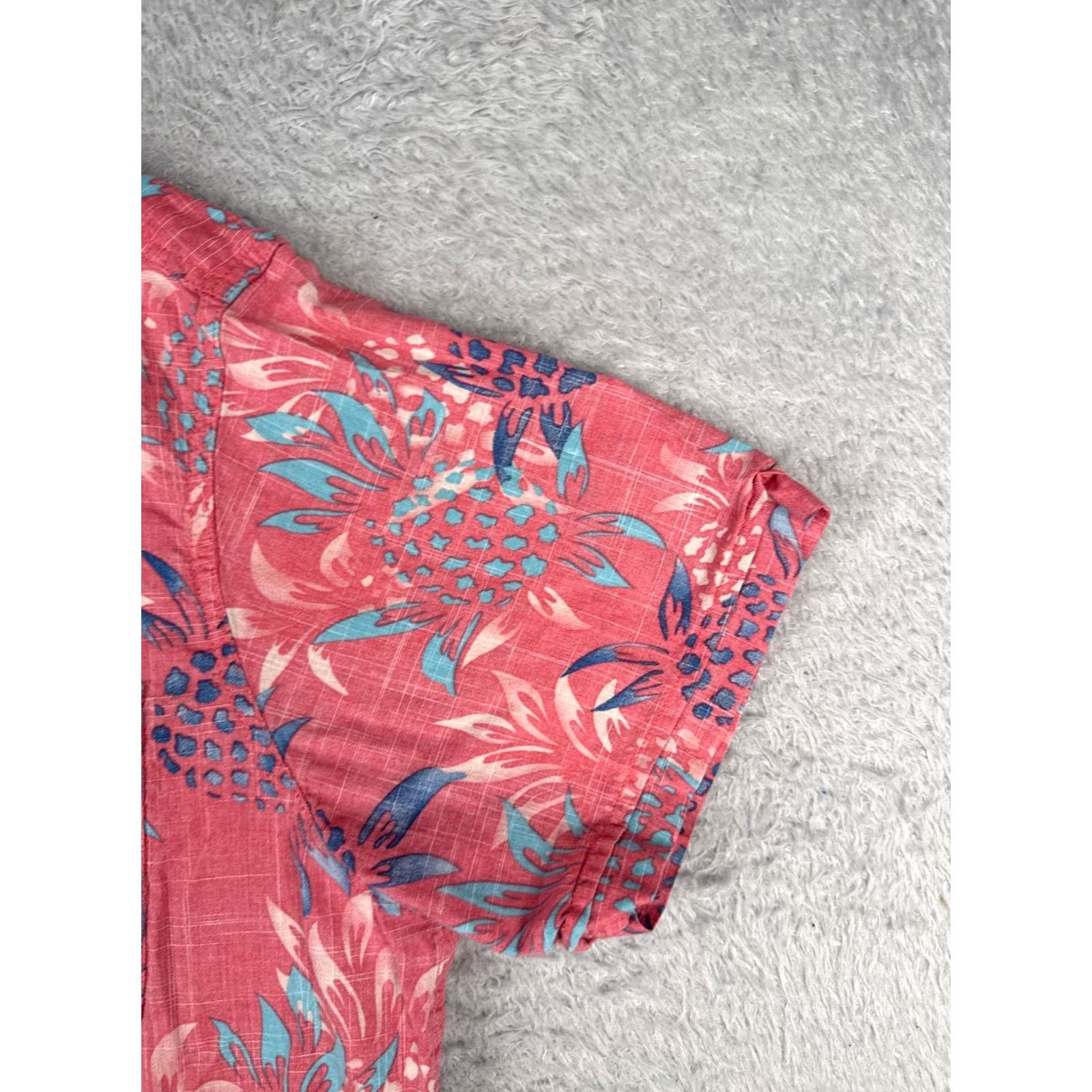Izod IZOD Saltwater Shirt Mens Large Pink Floral Pineapple All Over Print Inside Out Size US L / EU 52-54 / 3 - 2 Thumbnail