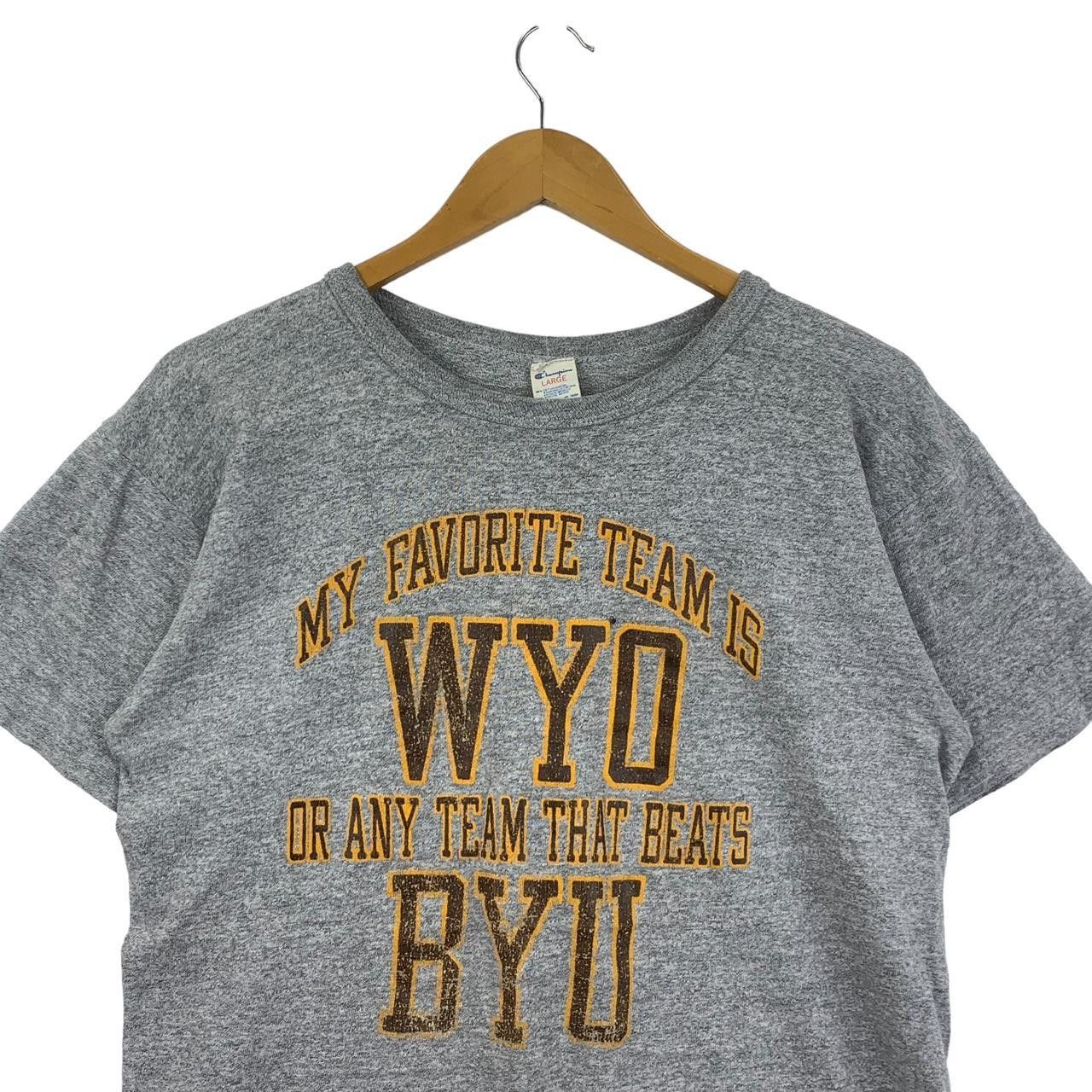 Champion Vintage CHAMPION x UNIVERSITY WYOMING Tee Shirt Top Size L / US 10 / IT 46 - 2 Thumbnail