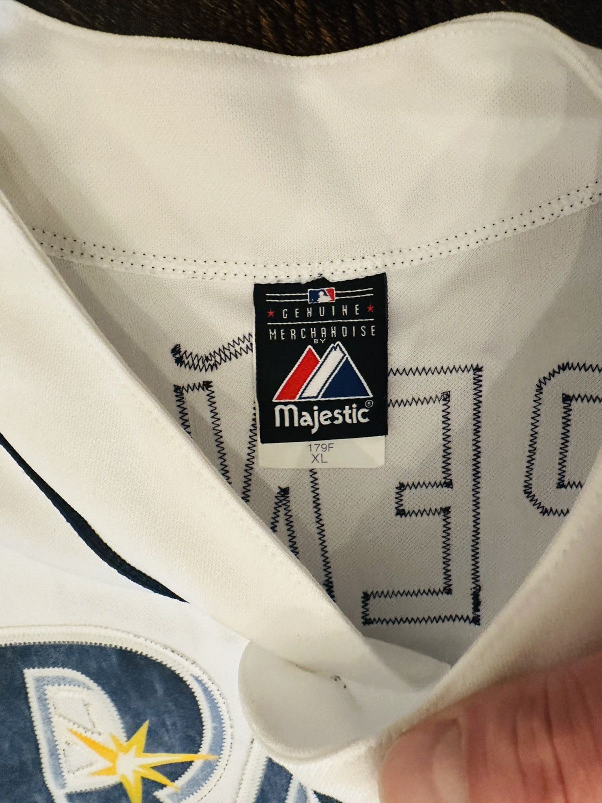 Majestic 2008 World Series Majestic Carlos Pena 23 Tampa Bay Rays-XL Size US XL / EU 56 / 4 - 5 Thumbnail