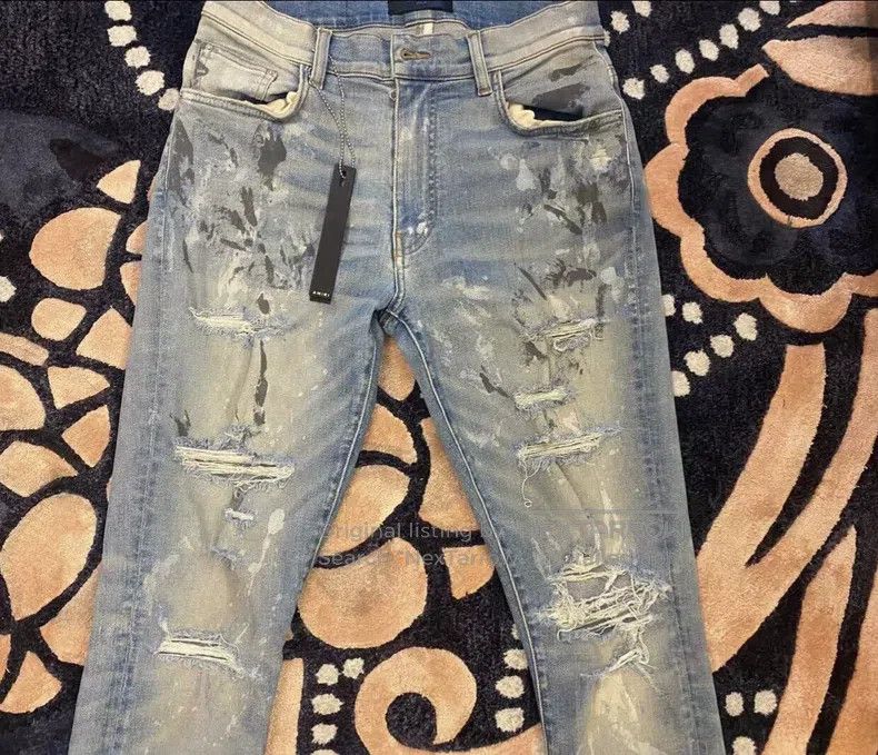 Amiri Amiri Classic Seasonal Painter's Art Splattered Jeans Size Size US 32 / EU 48 - 2 Thumbnail