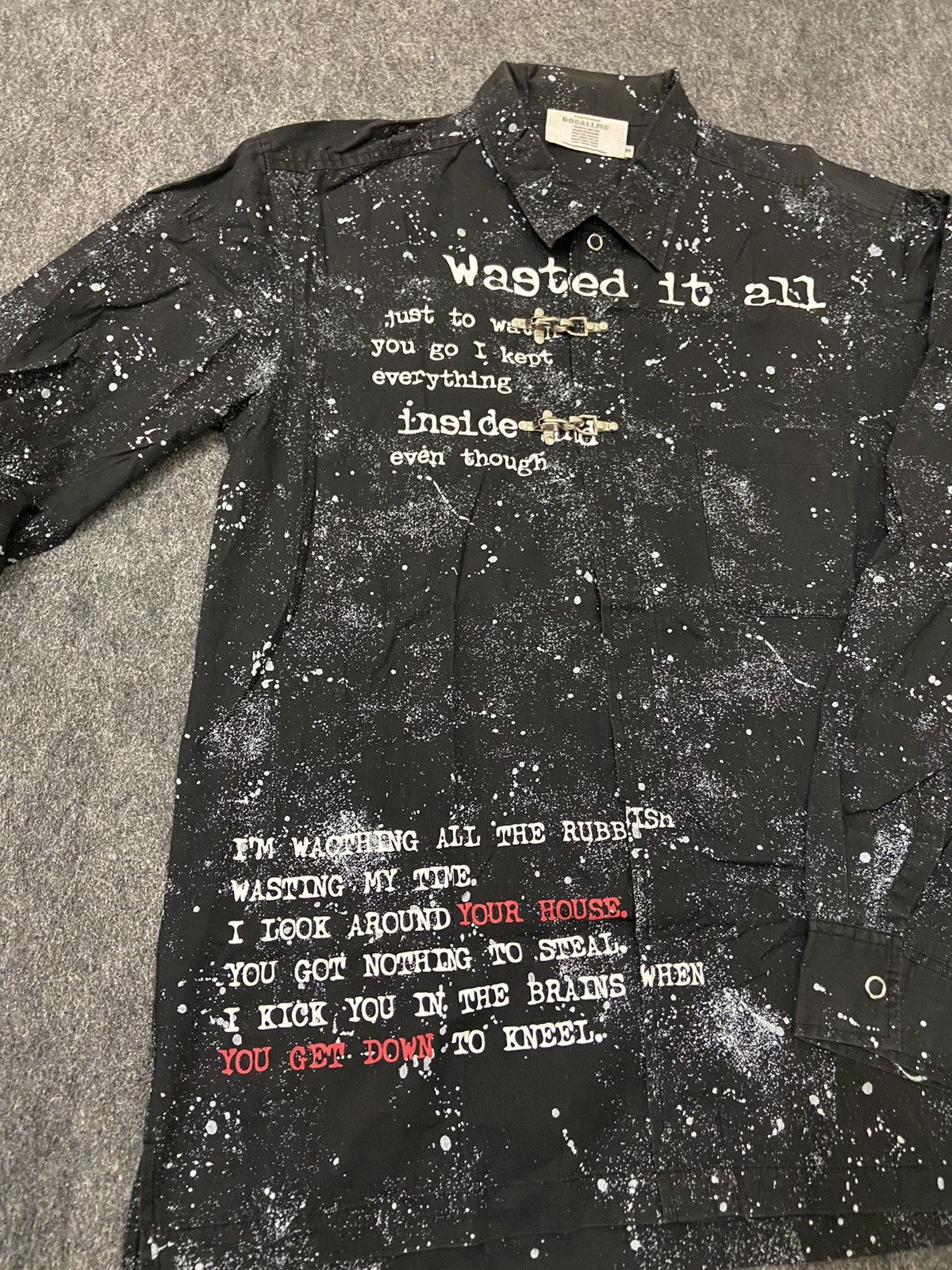 Japanese Brand docallme long punk shirt with abstract motif Size US M / EU 48-50 / 2 - 2 Thumbnail