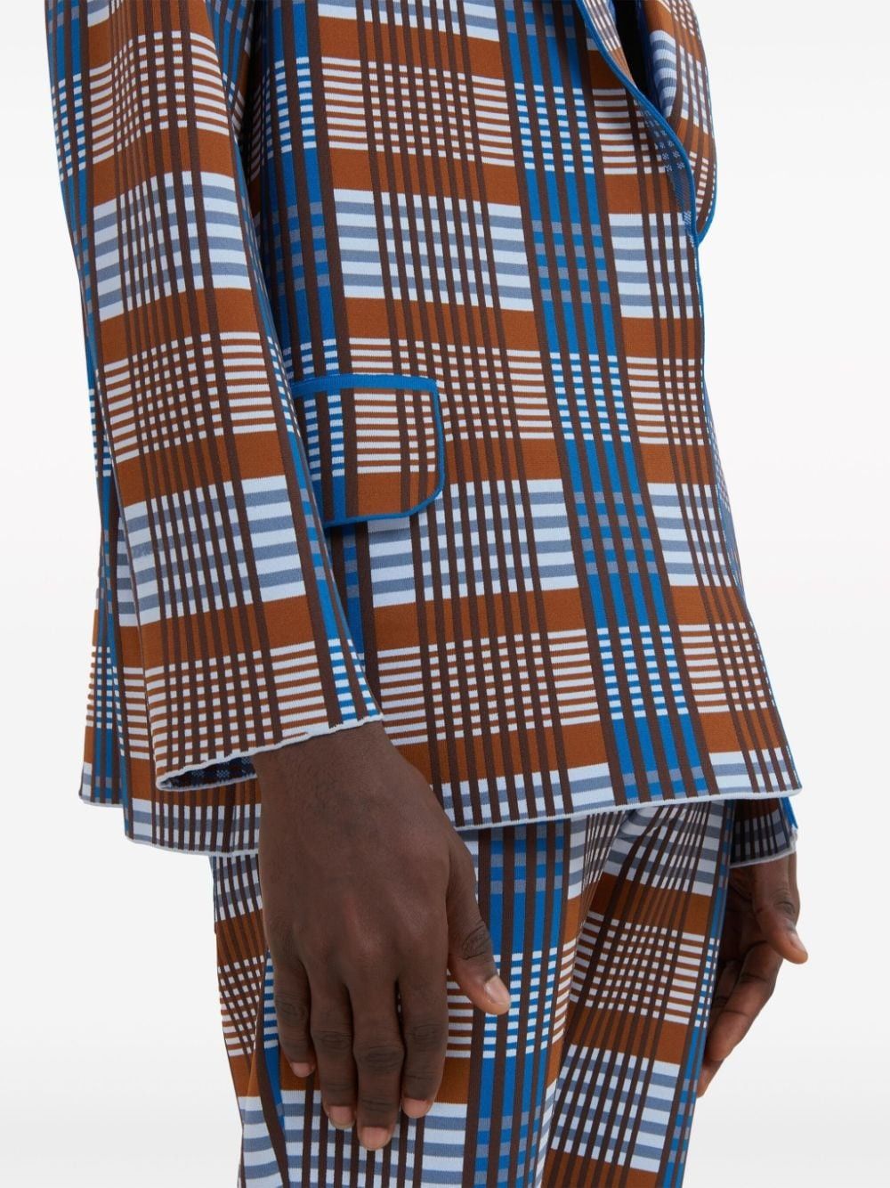 Marni oc11z0525 Plaid-Check Single-Breasted Blazer in Multicolor Size US L / EU 52-54 / 3 - 6 Thumbnail