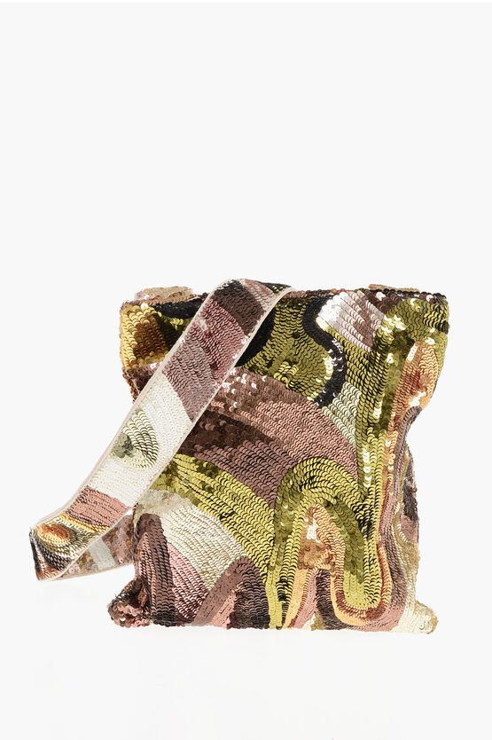 Dsquared2 Sequined Camouflage Crossbody Bag, Men's