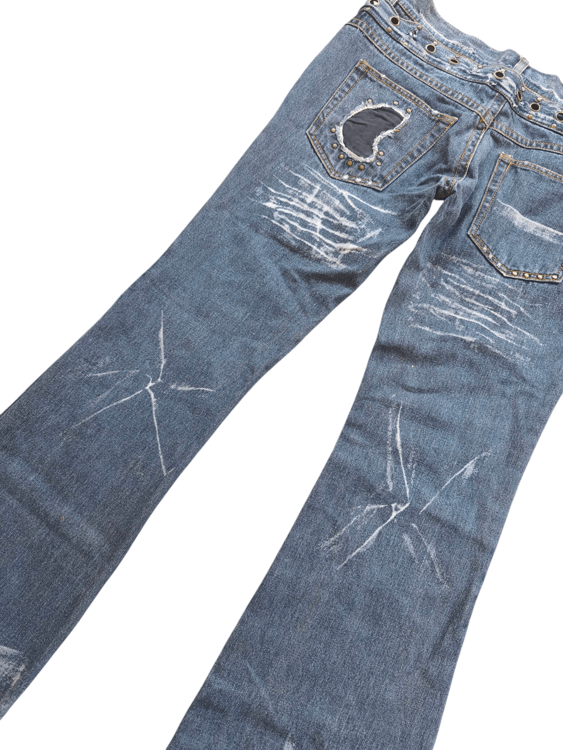 If Six Was Nine × LOWBOX Lowbox clawmark flare double waist denim Size US 34 / EU 50 - 8 Thumbnail