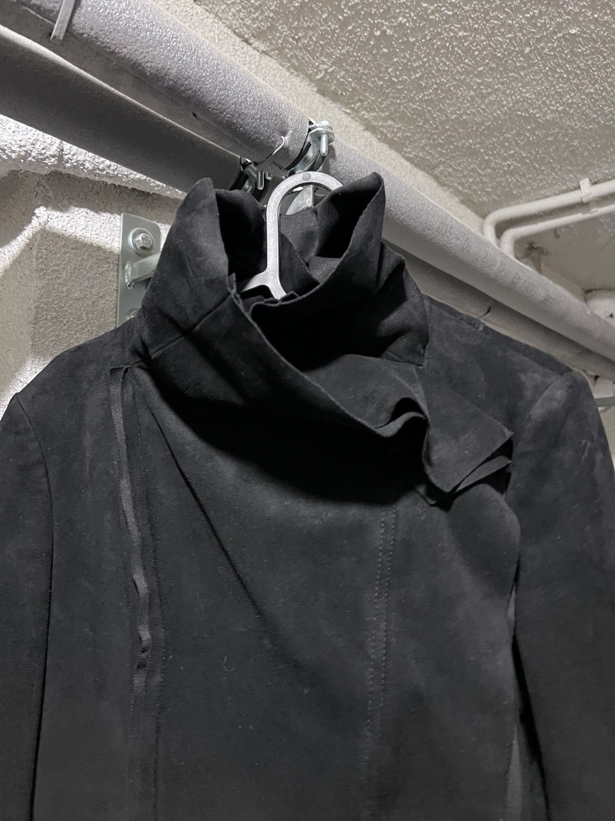 Rick Owens Detailed Asymmetrical Zip Cropped Avant Garde Jacket Size S / US 4 / IT 40 - 6 Thumbnail