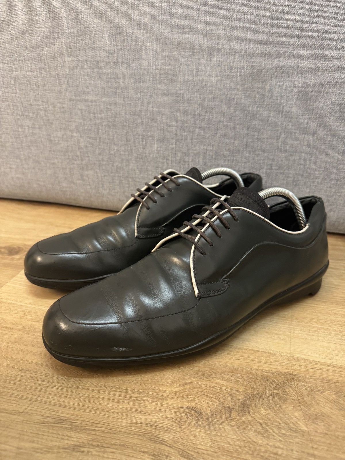 Prada Prada Milano Leather Lace Ups Derby Sneakers 7,5 41,5 Size US 8.5 / EU 41-42 - 9 Thumbnail