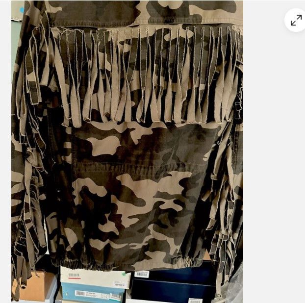 Faith Connexion Camo Parka Fringe Jacket (worn by Kardashians) Size US S / EU 44-46 / 1 - 3 Thumbnail