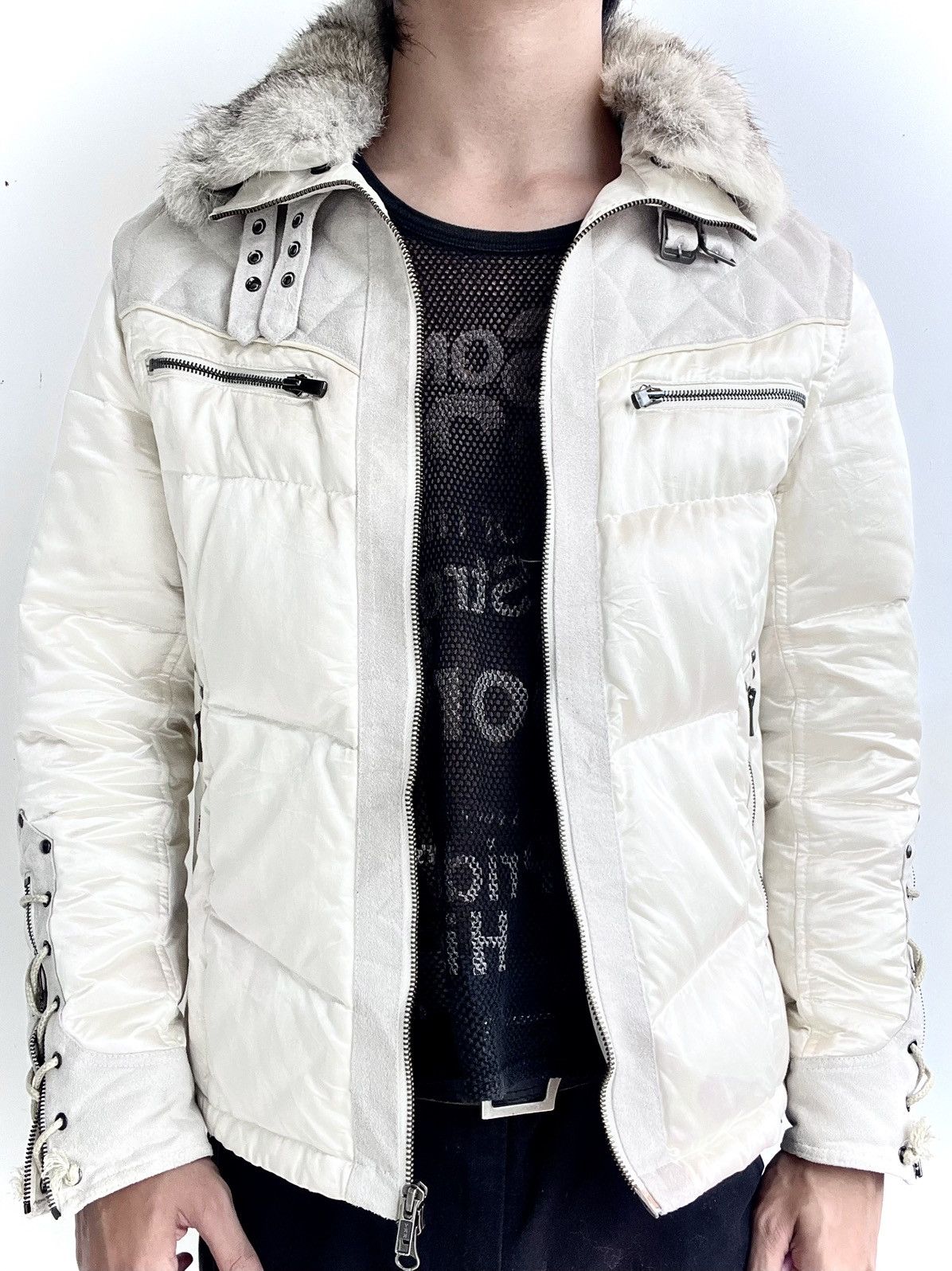 Schlussel 2000s Schlussel Avant-Garde Fur Puffer Jacket Size US L / EU 52-54 / 3 - 1 Thumbnail