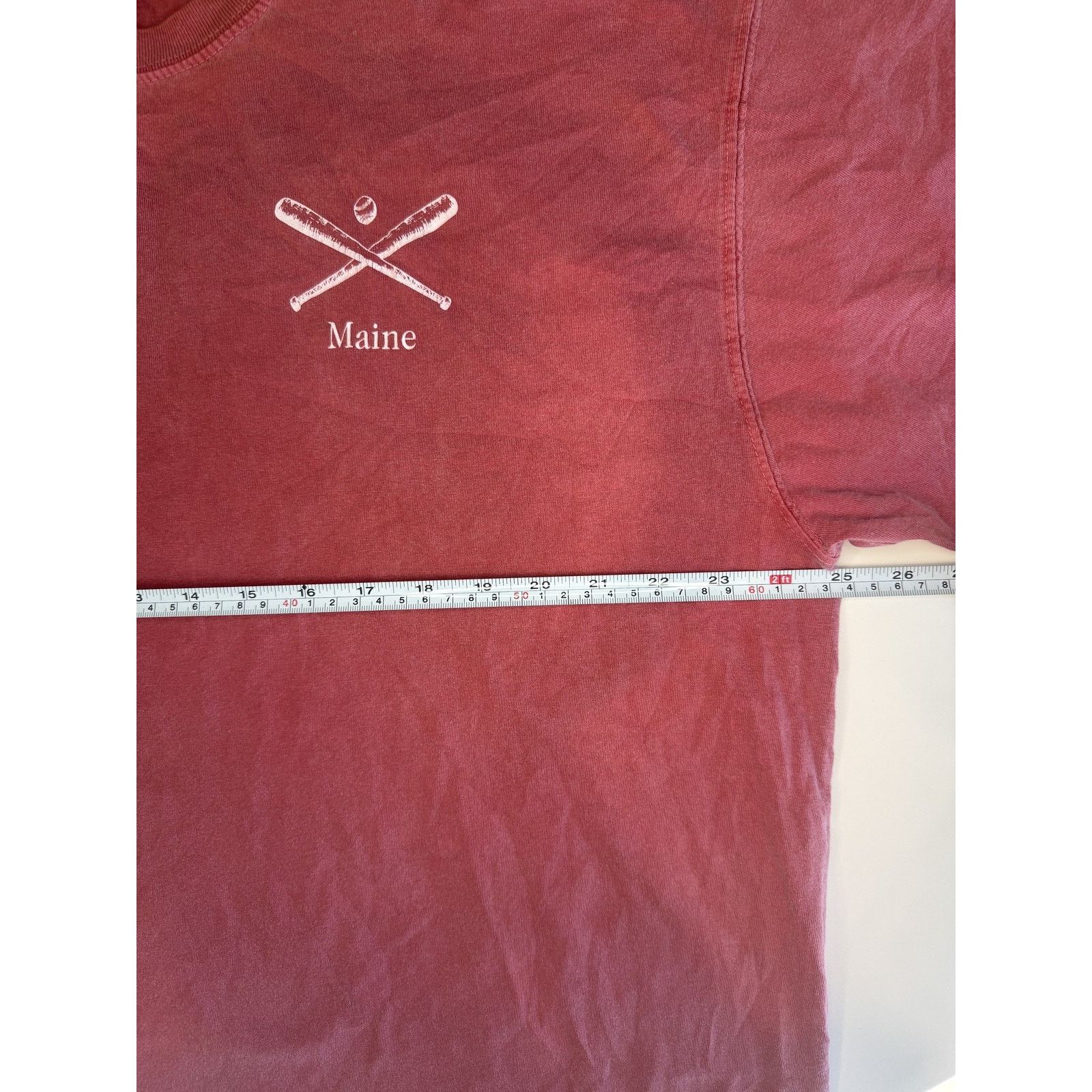 Comfort Colors Maine Shirt Red MLB Baseball Tee Red Sox Yankees Rivalry Size US XL / EU 56 / 4 - 6 Thumbnail