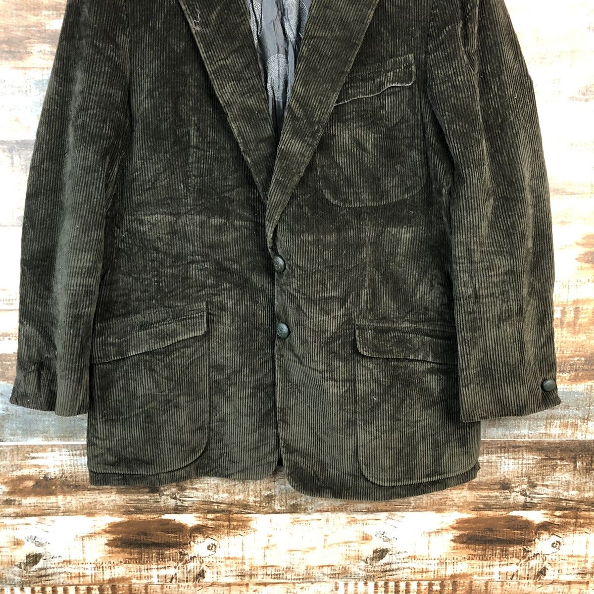 Versace Gianni Versace Dark Brown corduroy Blazzer #A2395 Size US L / EU 52-54 / 3 - 3 Thumbnail