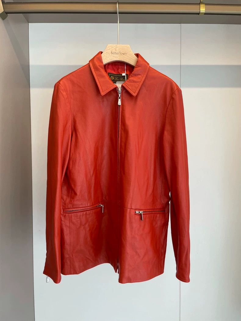 Loro Piana LORO PIANA Red leather jacket Size XL / US 12-14 / IT 48-50 - 1 Thumbnail