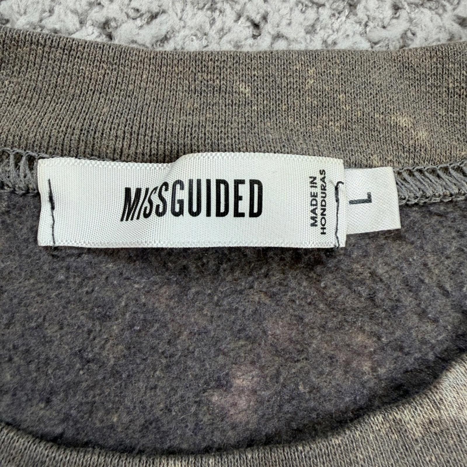 Other Missguided Michigan Crewneck Bleach Wash Distressed College Size L / US 10 / IT 46 - 4 Thumbnail