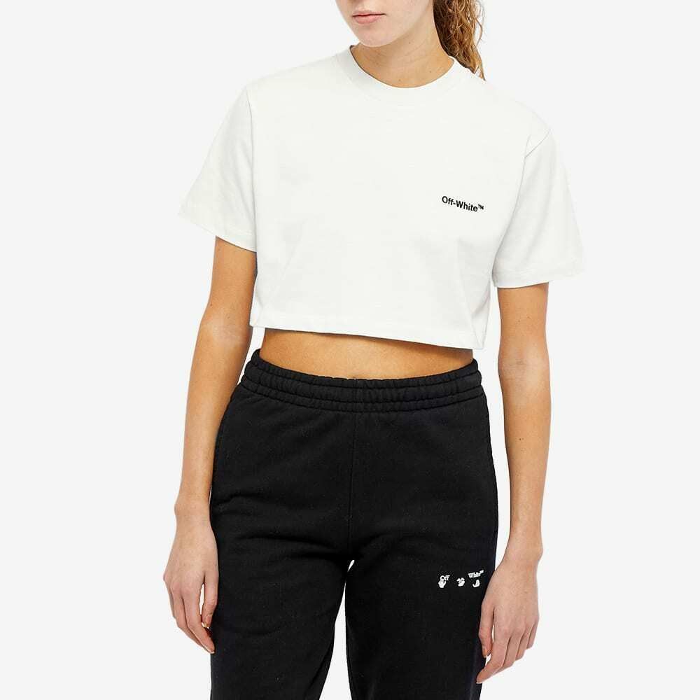 Off-White o1mle0425 Helvetica Cropped T-Shirt in White Size XS / US 0-2 / IT 36-38 - 5 Thumbnail