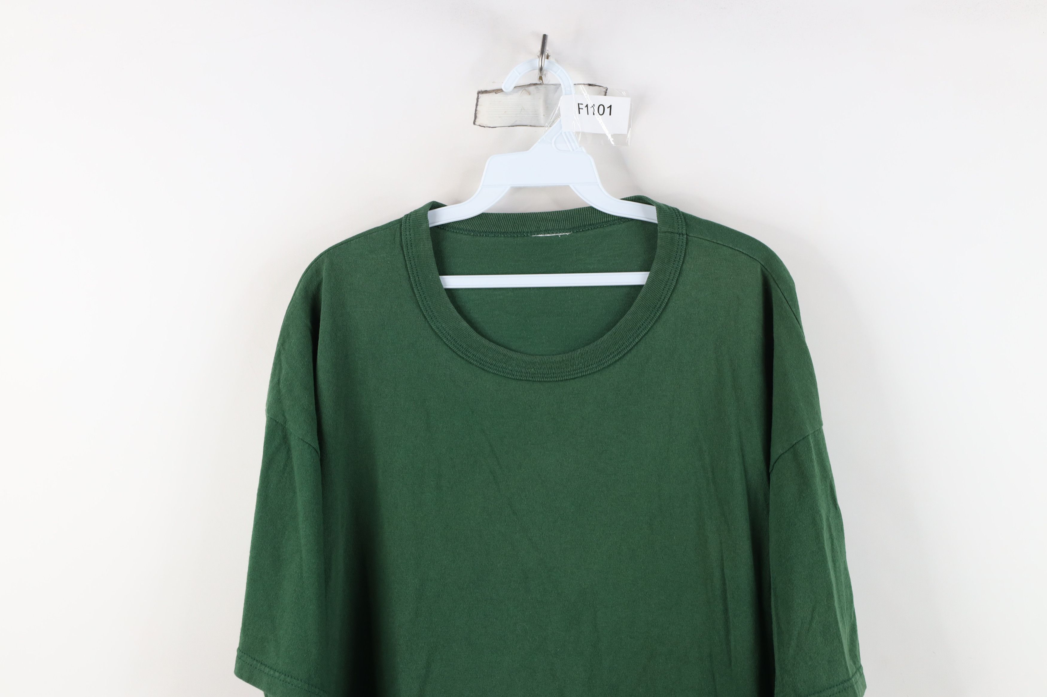 Vintage Vintage 90s Streetwear Cotton Short Sleeve T-Shirt Green Size US XXL / EU 58 / 5 - 2 Thumbnail