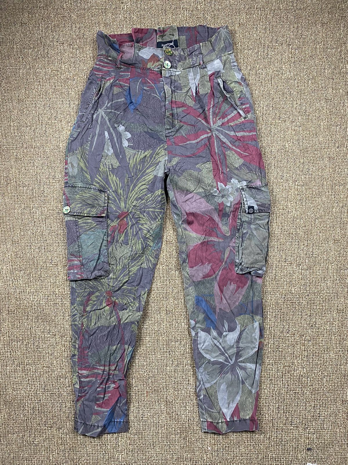 Desigual Desigual Cargo Trousers Floral Multi Colour Pant Size 28" / US 6 / IT 42 - 4 Thumbnail