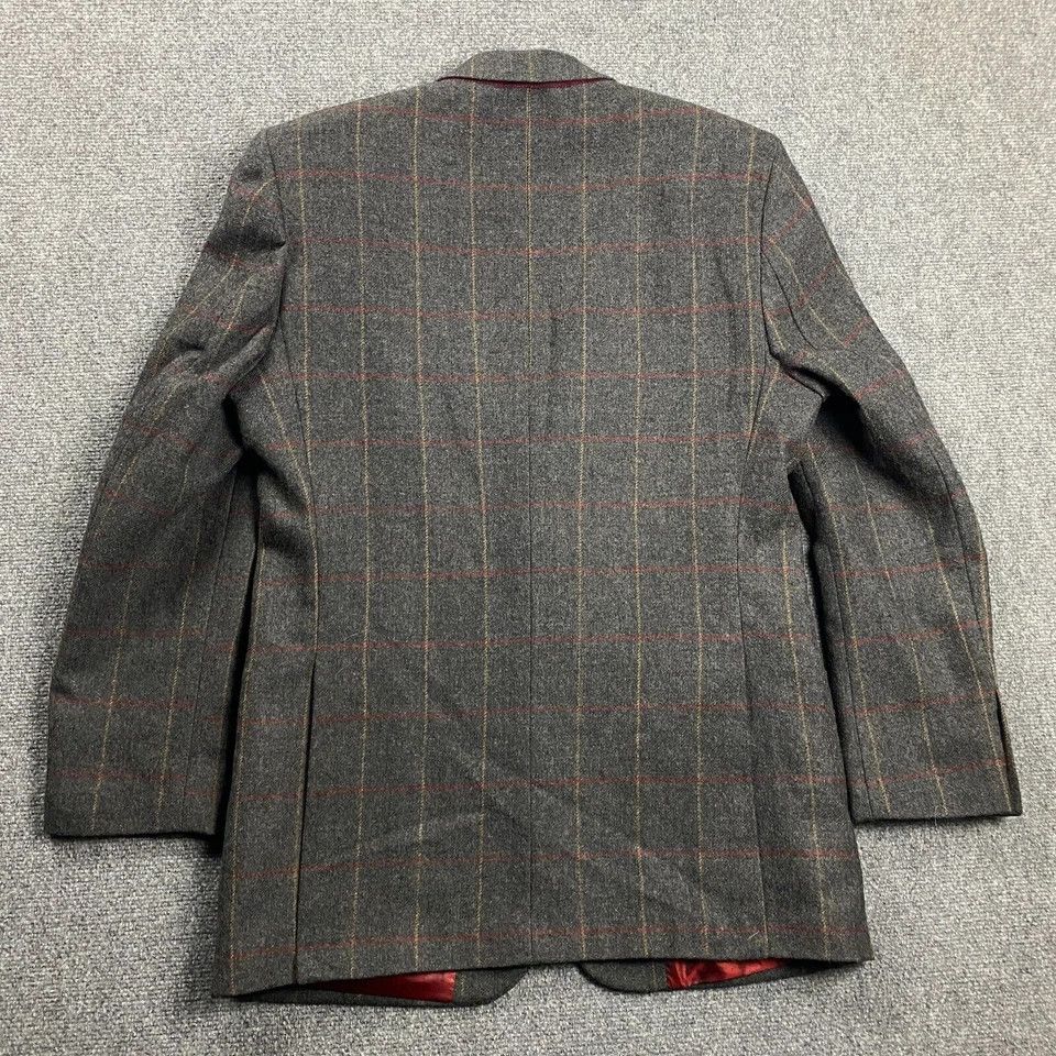 Other Samuel Windsor Blazer Men's 40L Window Pane Check 100% Wool Size 40L - 2 Thumbnail