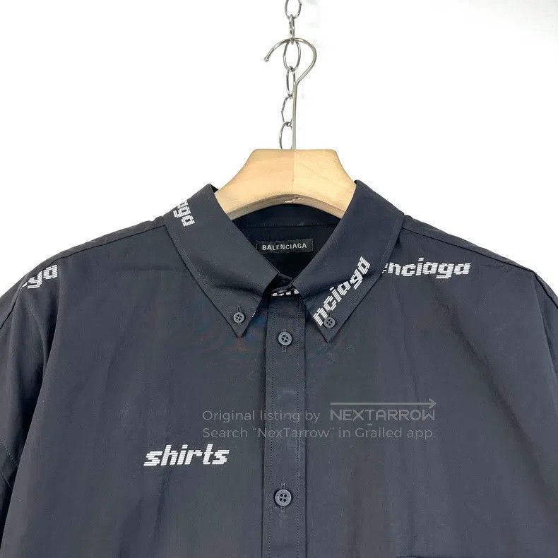 Balenciaga Balenciaga Black Bulletproof Vest Logo Short Sleeve Shirt Size M / US 6-8 / IT 42-44 - 3 Thumbnail