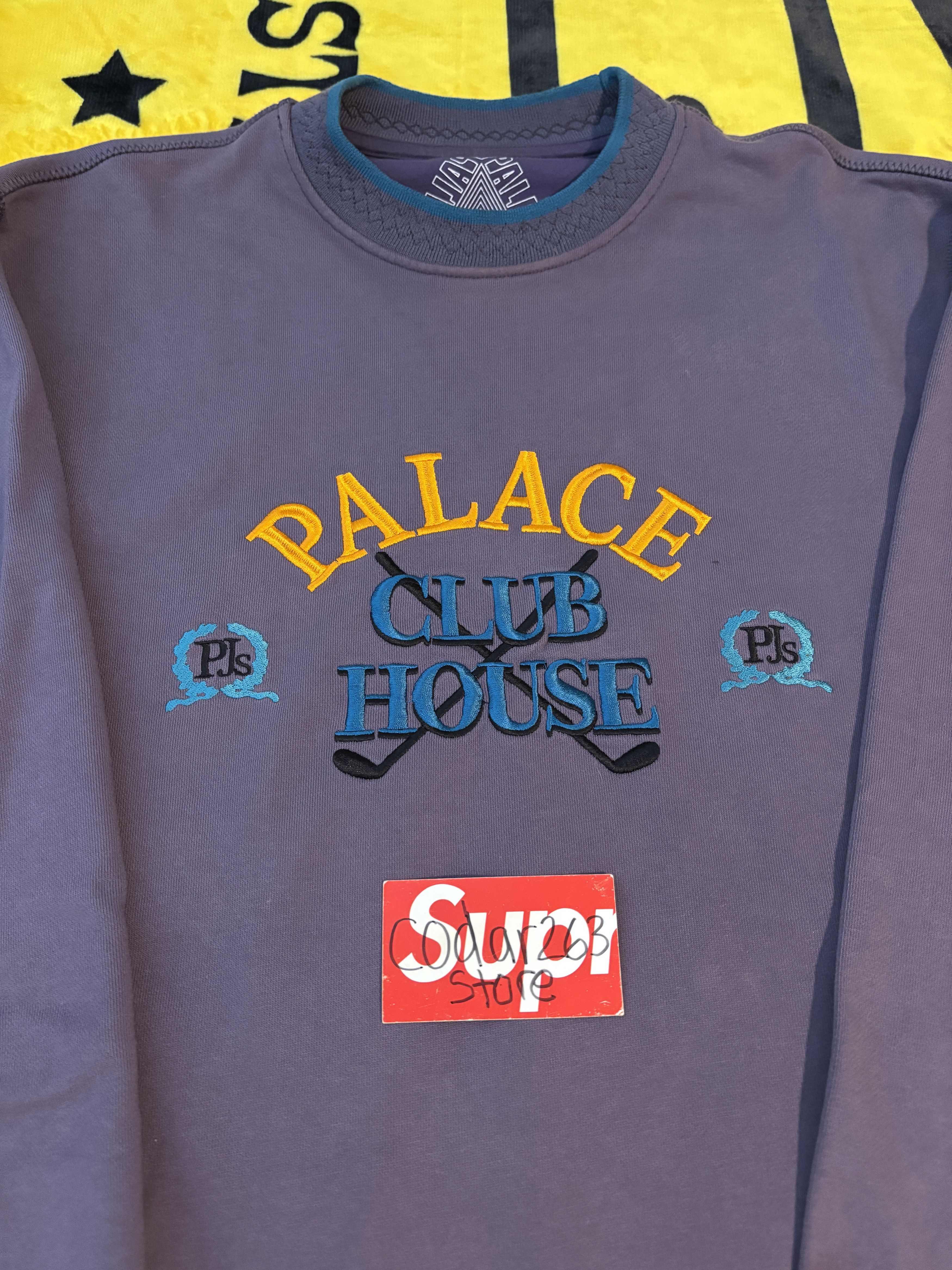 Palace FW17 Clubhouse Crewneck - Palace Skateboards Wine Sweater Size US M / EU 48-50 / 2 - 3 Thumbnail