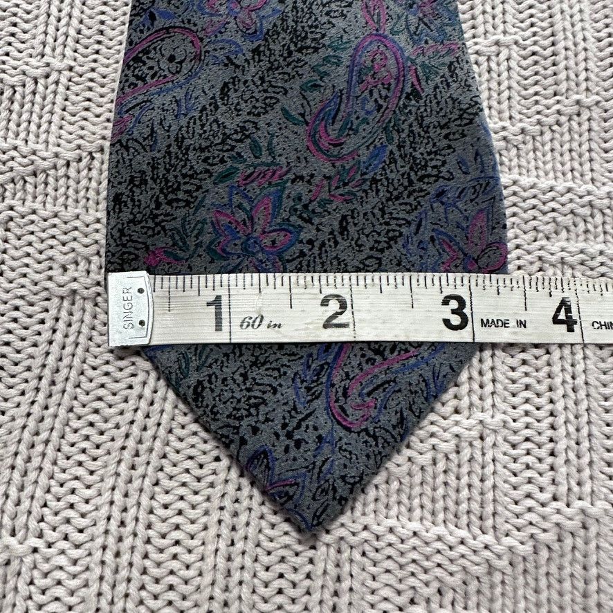 Vintage Vintage Sr David gray abstract paisley Italian silk tie Size ONE SIZE - 6 Thumbnail