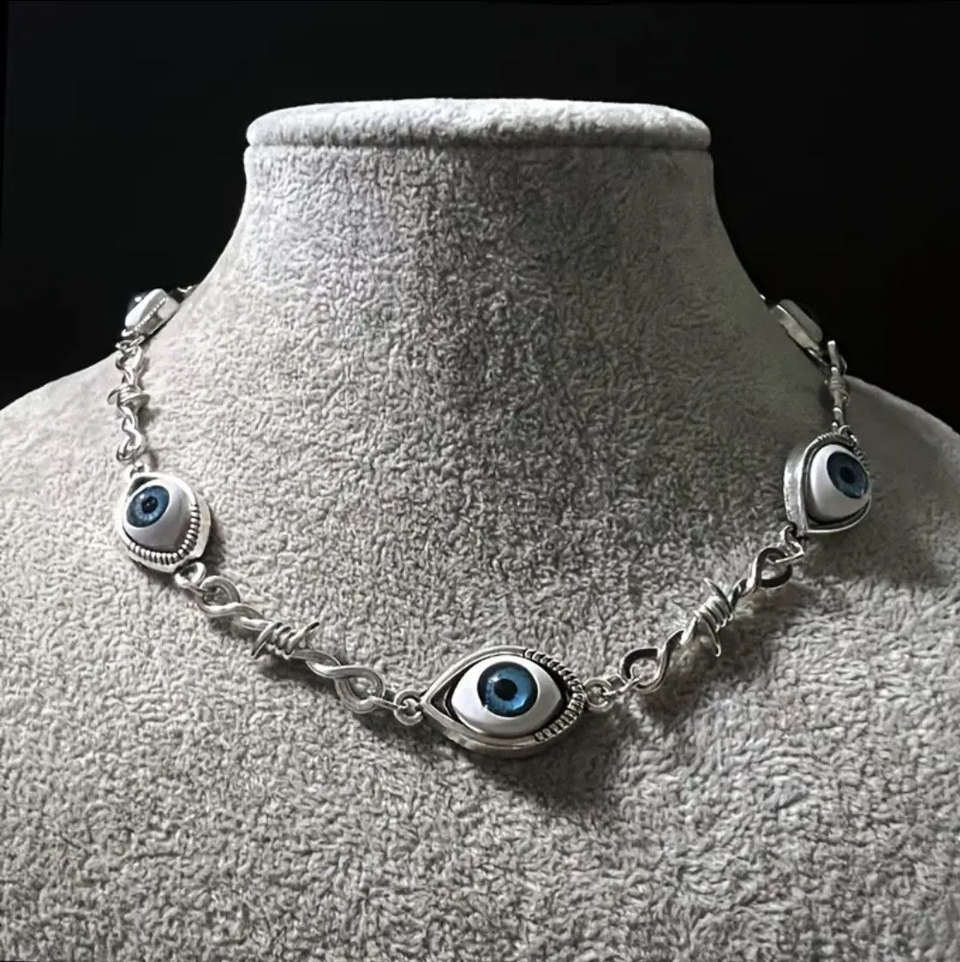 Japanese Brand Blue Eyes Ball Necklace Size ONE SIZE - 1 Thumbnail