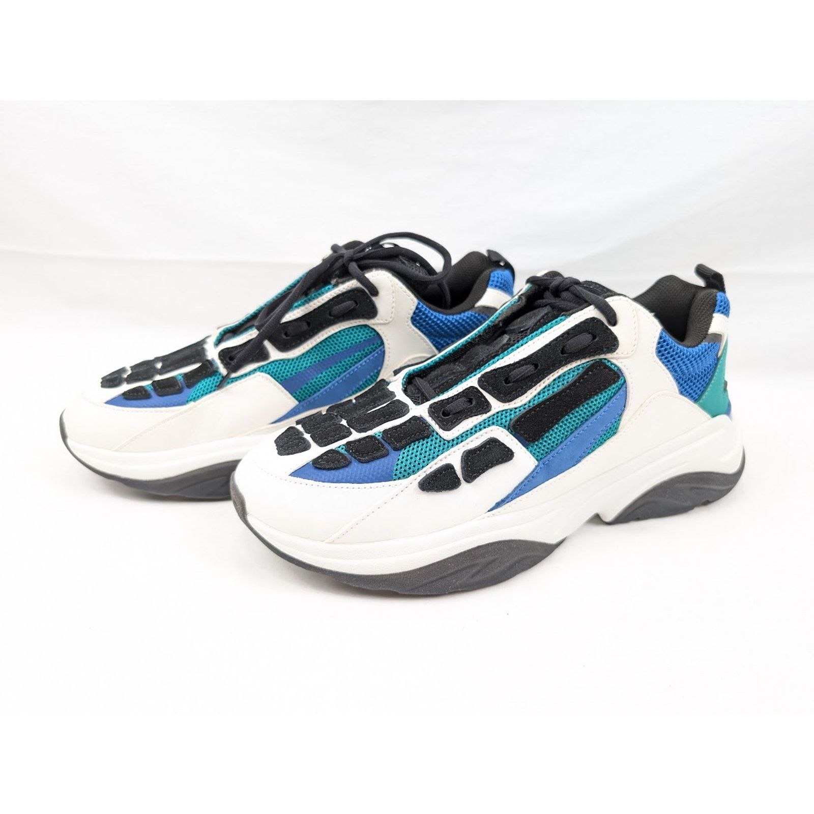 Amiri o1rshd1 Bone Runners in Teal/Blue/Black Size US 12 / EU 45 - 16 Thumbnail