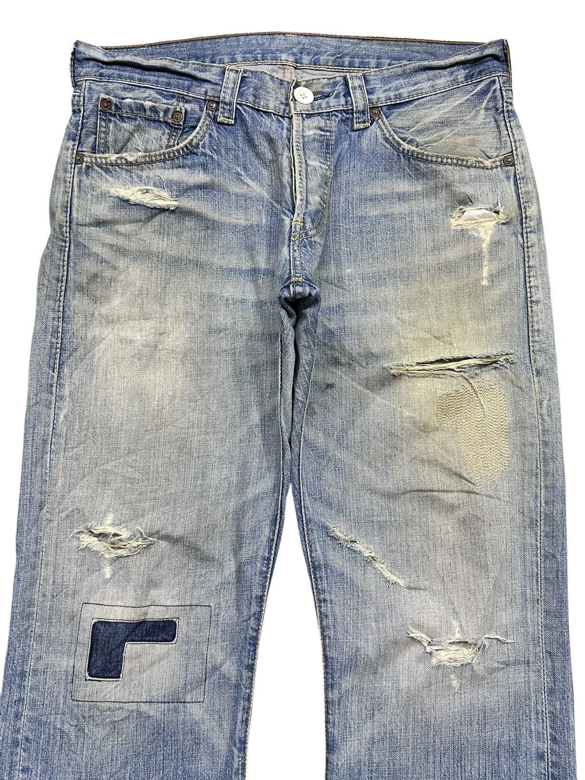 Levi's Levis 502 Vintage 90's With Distressed and Baggy Style Faded Size US 33 - 3 Thumbnail