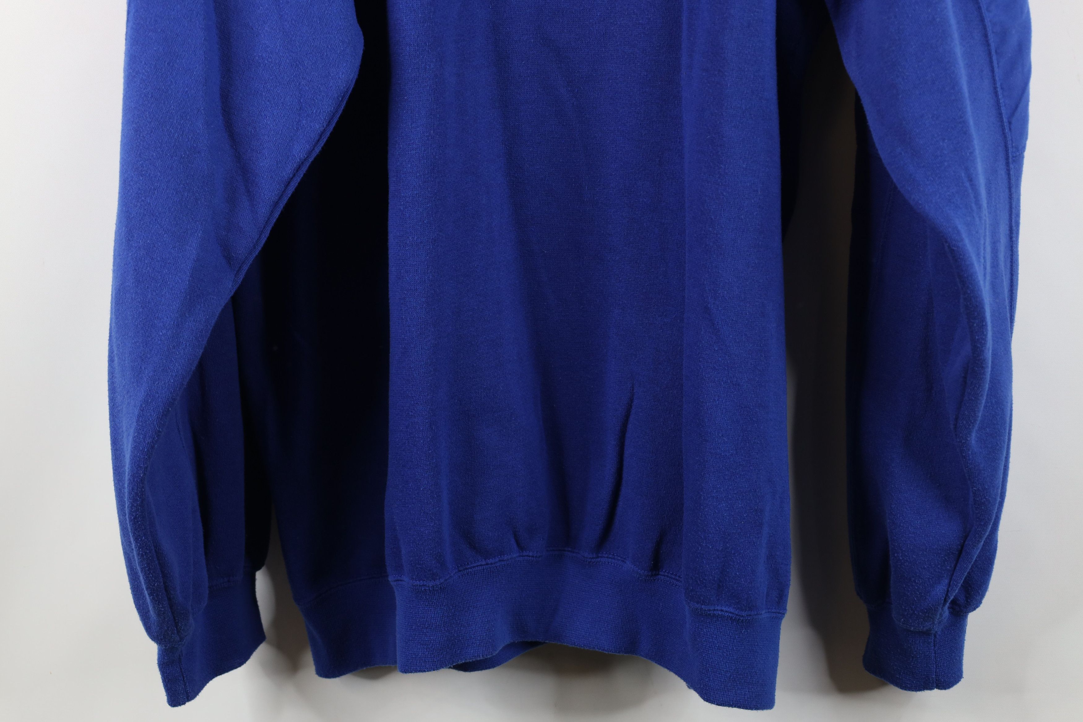 Vintage Vintage 90s Streetwear Heavyweight Collared Sweatshirt Blue Size US XXL / EU 58 / 5 - 14 Thumbnail