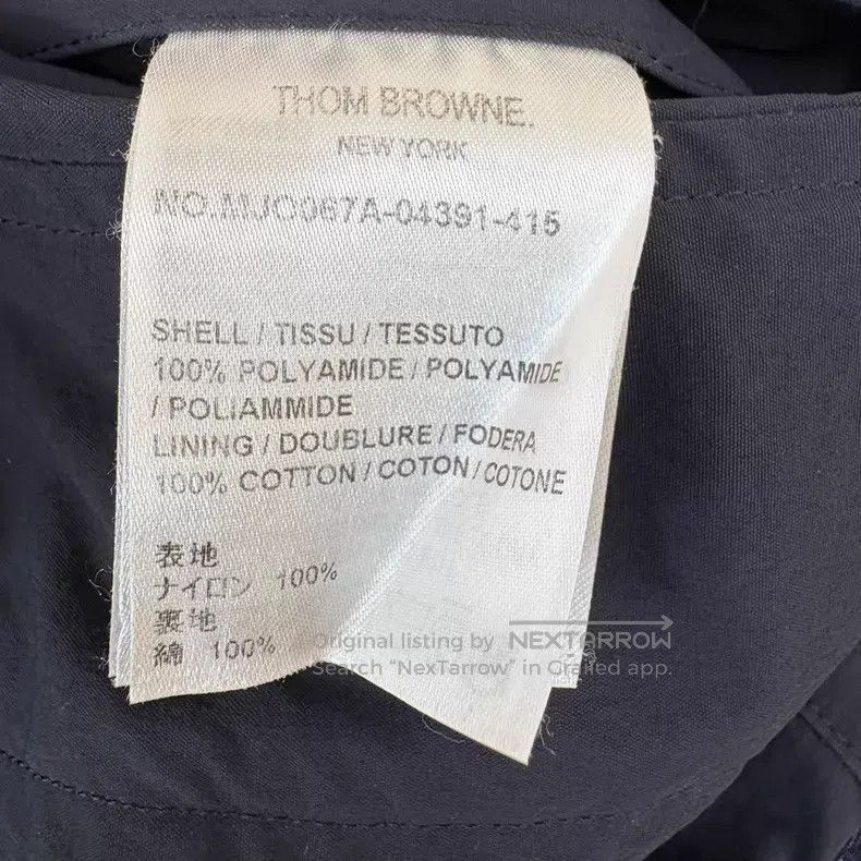 Thom Browne Thom Browne Classic Double Sleeve Logo Jacket in Blue Size US XS / EU 42 / 0 - 8 Thumbnail