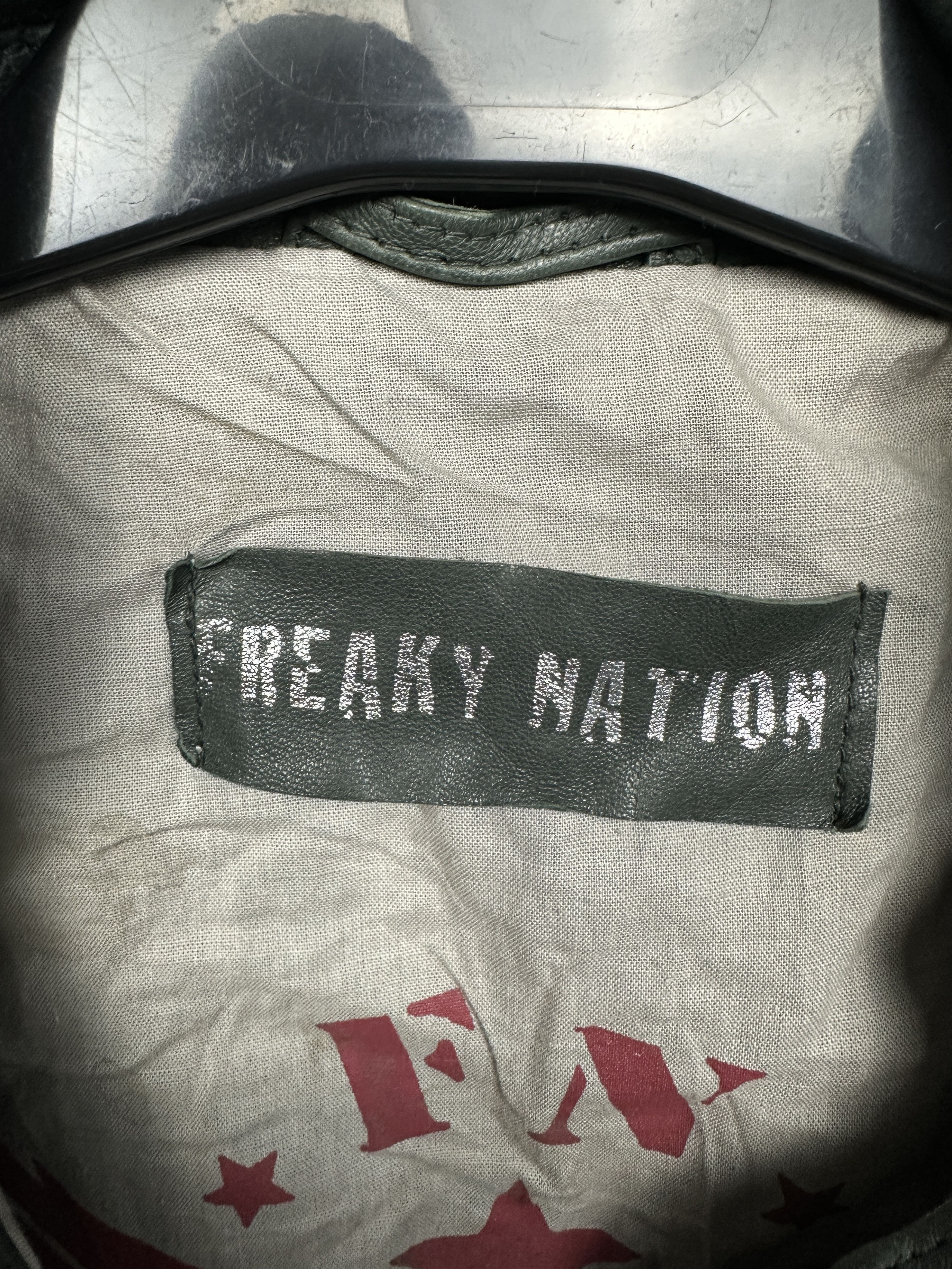 Genuine Leather Freaky Nation Womens Biker Leather Jacket Size XL / US 12-14 / IT 48-50 - 5 Thumbnail