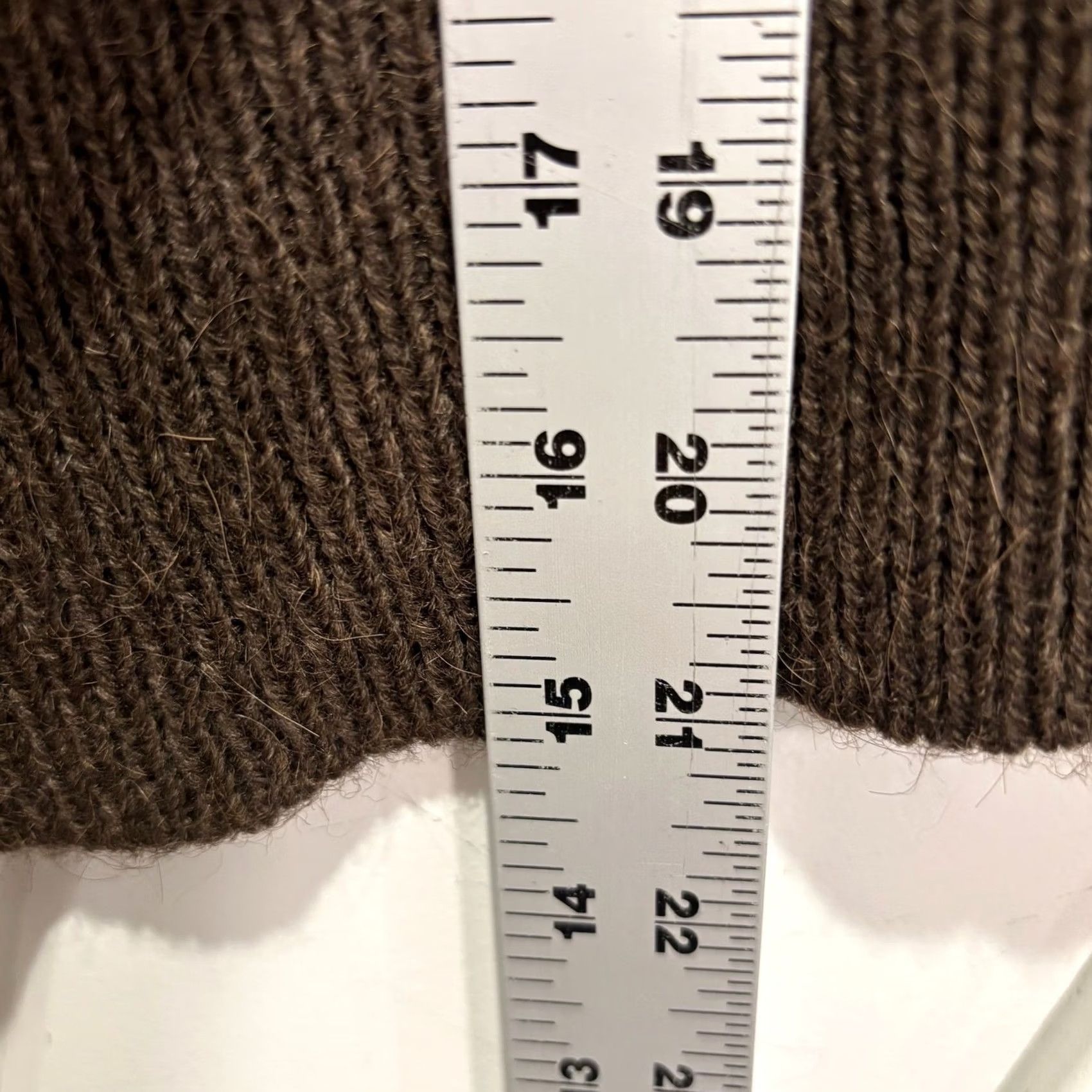 Vintage Moda International Alpaca Wool Striped Turtleneck Sweater Brown Orange Large Size L / US 10 / IT 46 - 6 Thumbnail
