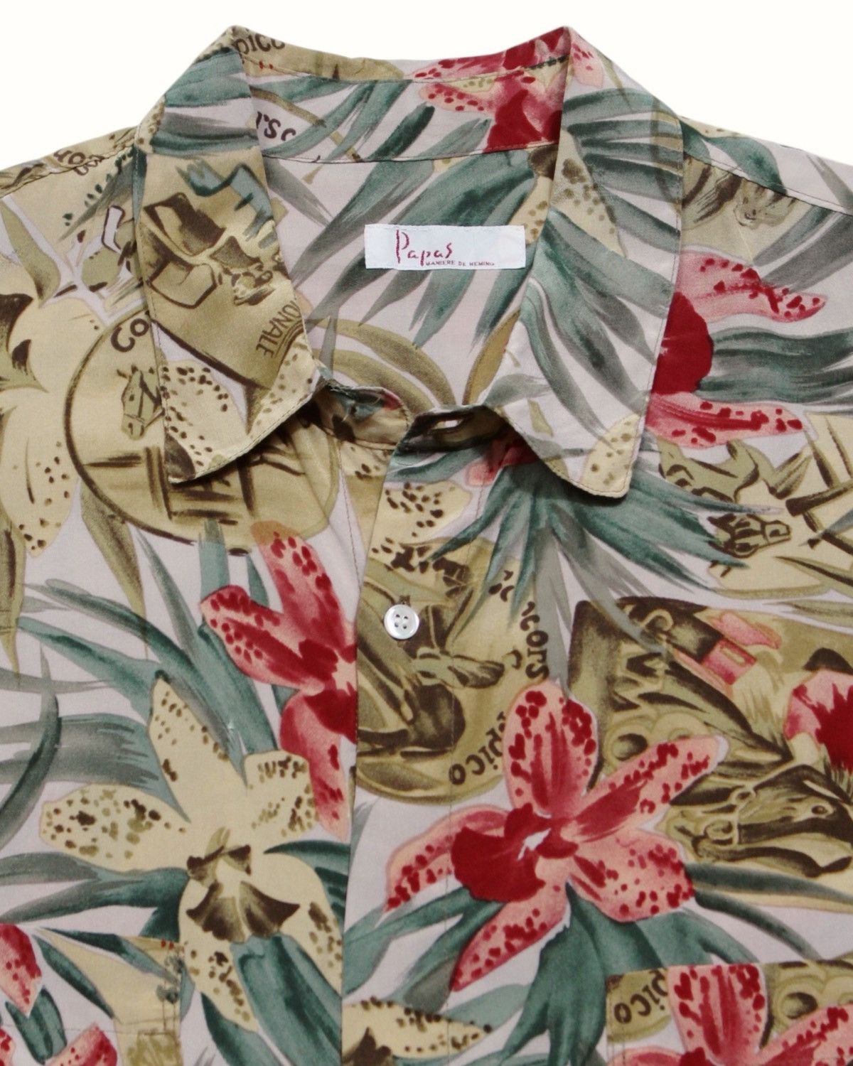 Hysteric Glamour × Japanese Brand × Kenzo 2000S PAPAS ALOHA SILK SHIRT Size US L / EU 52-54 / 3 - 2 Thumbnail