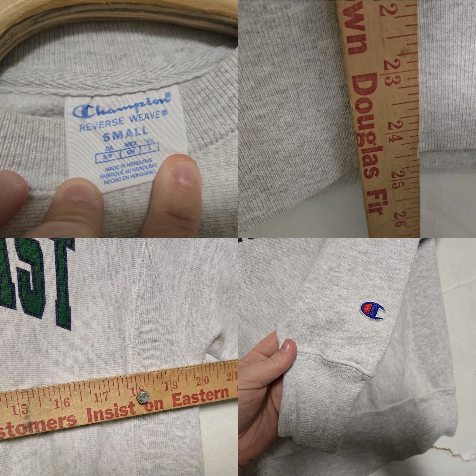 Champion VINTAGE Champion Reverse Weave Sweatshirt Men’s Small Gray University Pullover Long Sleeve Size US S / EU 44-46 / 1 - 8 Thumbnail