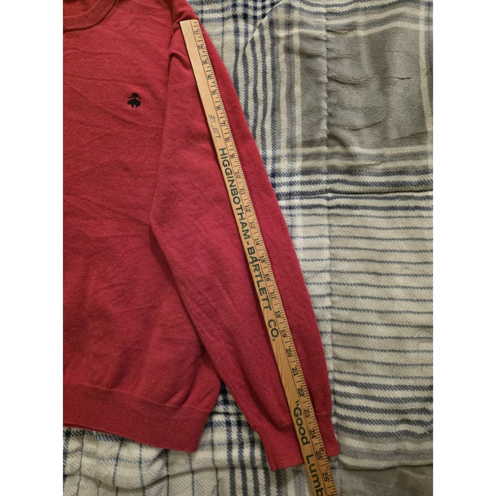 Brooks Brothers Brooks Brothers Sweater Crewneck Red Men's Size L Regular Cashmere Cotton Knit Pullover Logo Classic Preppy EUC Size US L / EU 52-54 / 3 - 7 Thumbnail