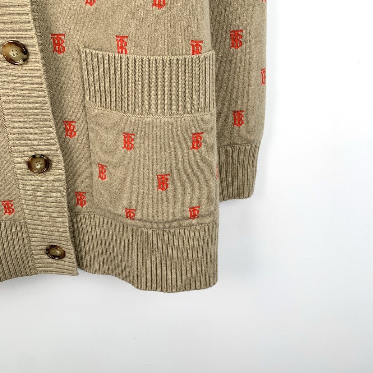 Burberry Burberry Brown TB Alphabet All Over Print Wool Cadi Coat Size L / US 10 / IT 46 - 4 Thumbnail