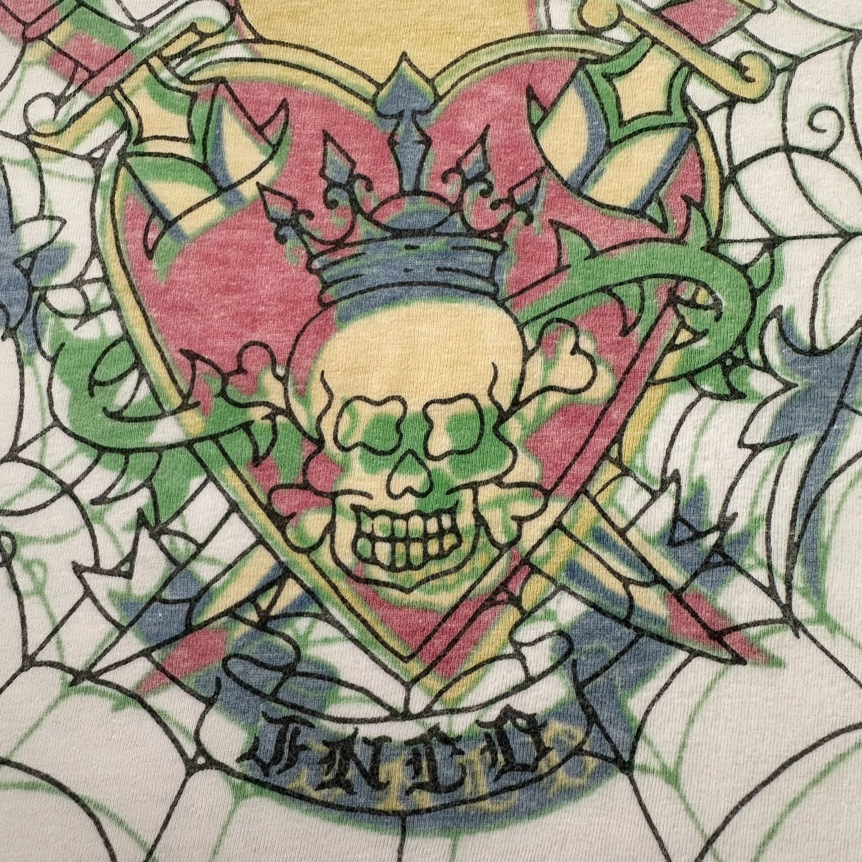 JNCO Vintage Y2K JNCO T-Shirt Flame Heart Skull Tattoo Skater Tee Size US L / EU 52-54 / 3 - 3 Thumbnail