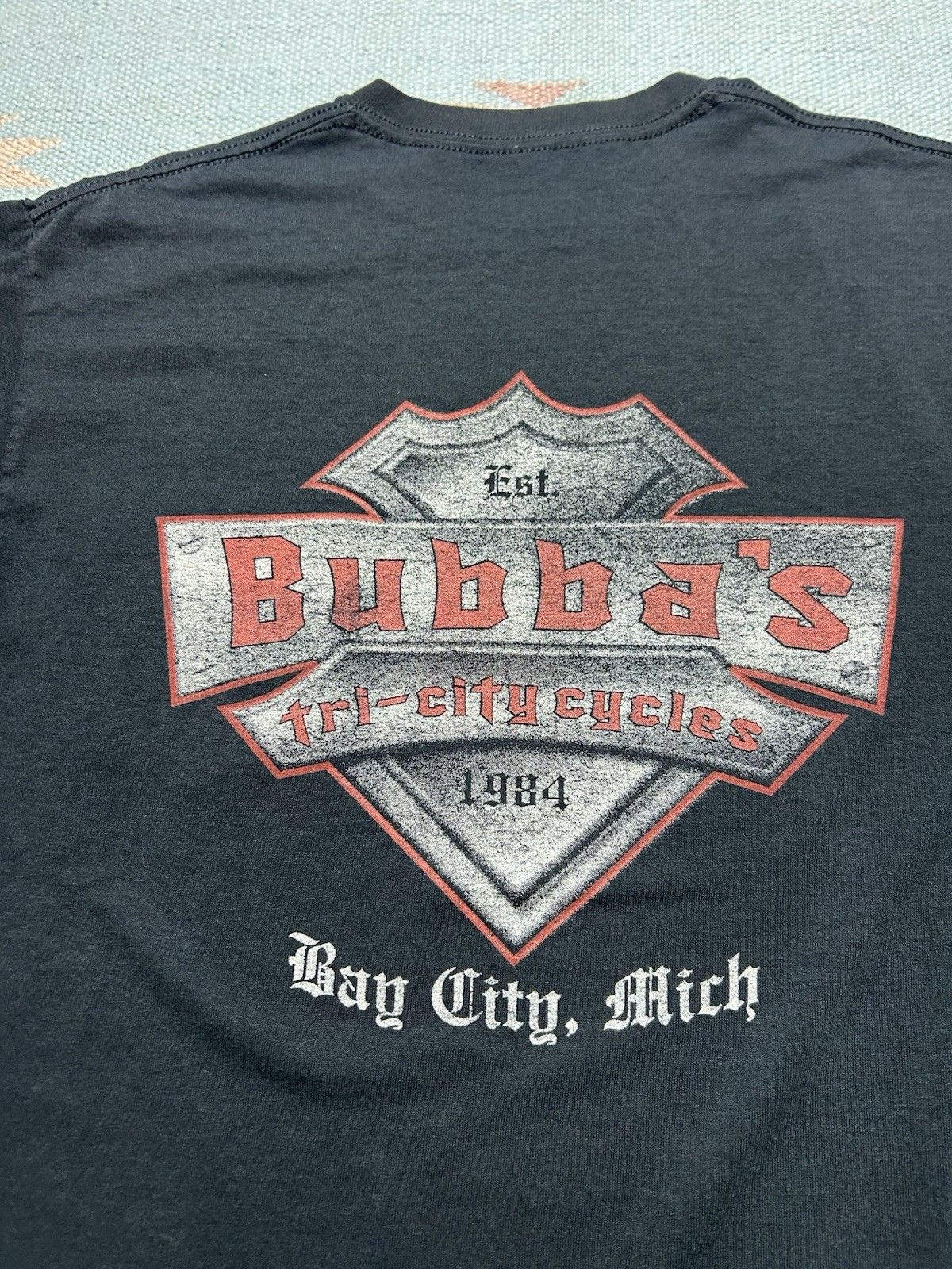 Vintage t shirt bubba’s tri city cycles motorcycle Harley Michigan L Size US L / EU 52-54 / 3 - 2 Thumbnail
