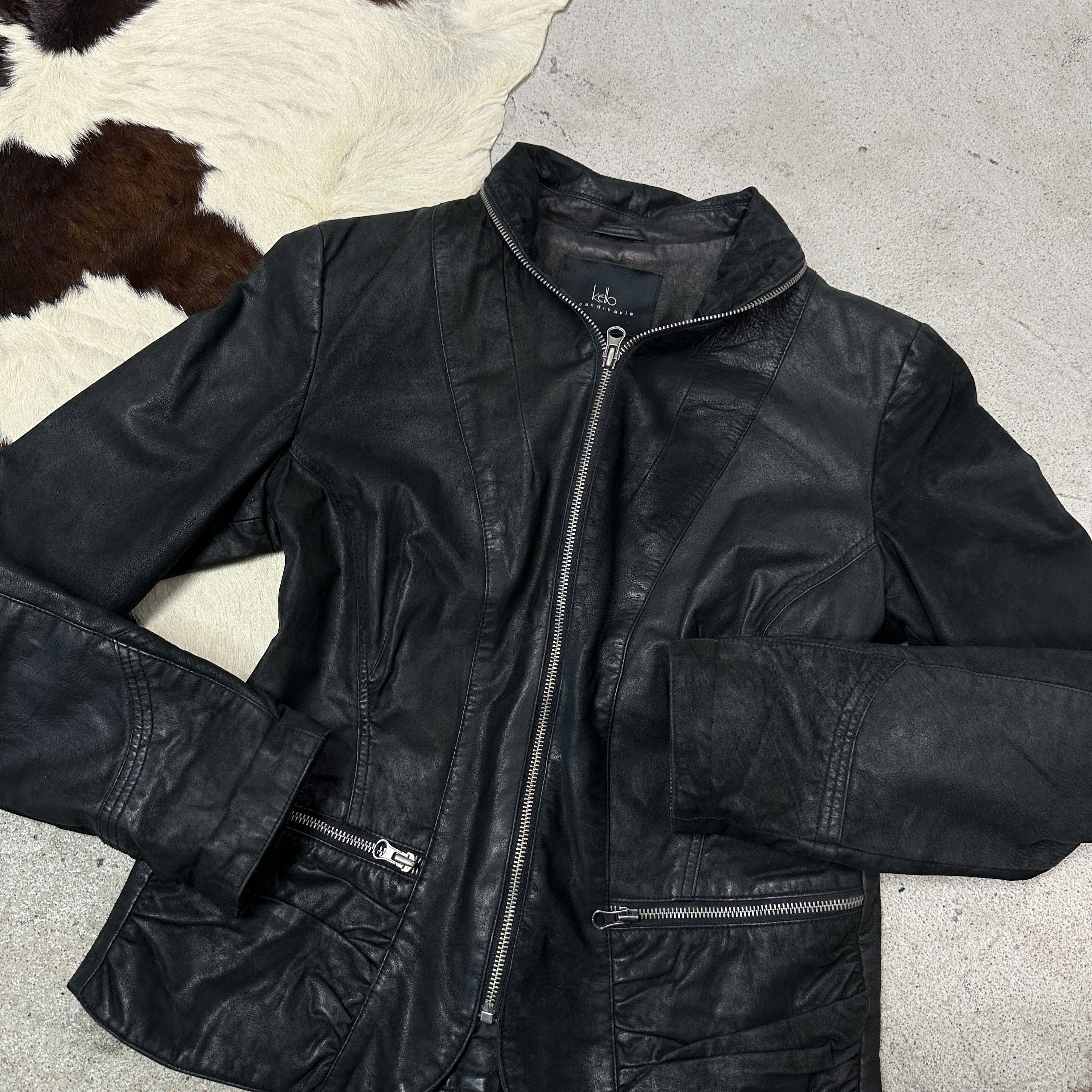 Vintage Vintage Avant Garde Leather Biker Moto Grunge Jacket 00s Size US M / EU 48-50 / 2 - 4 Thumbnail