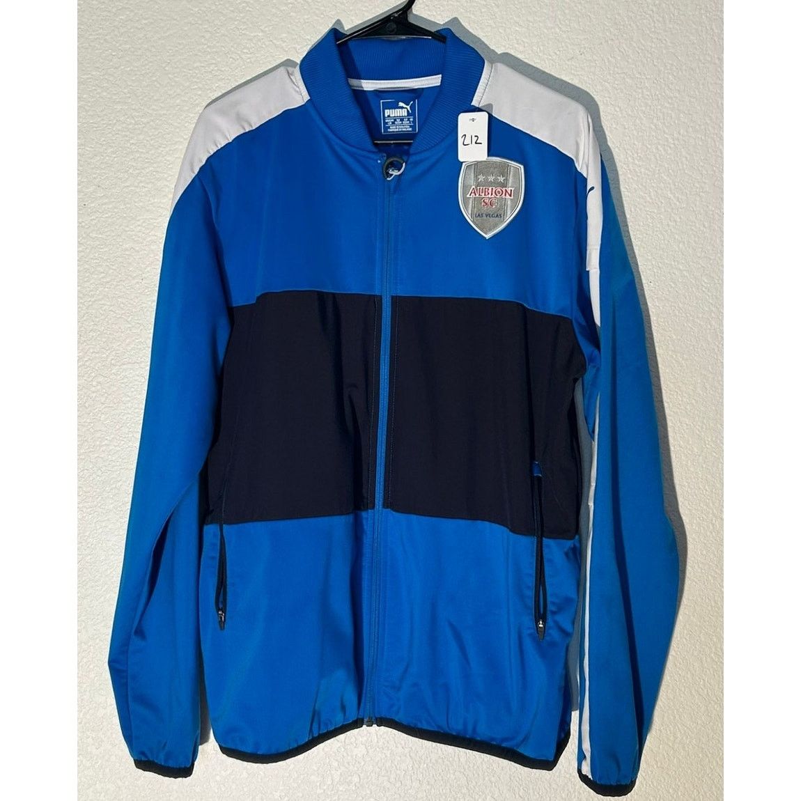 Puma Men's Albion SC Las Vegas Puma Full Zip Jacket - Blue Size US L / EU 52-54 / 3 - 1 Thumbnail