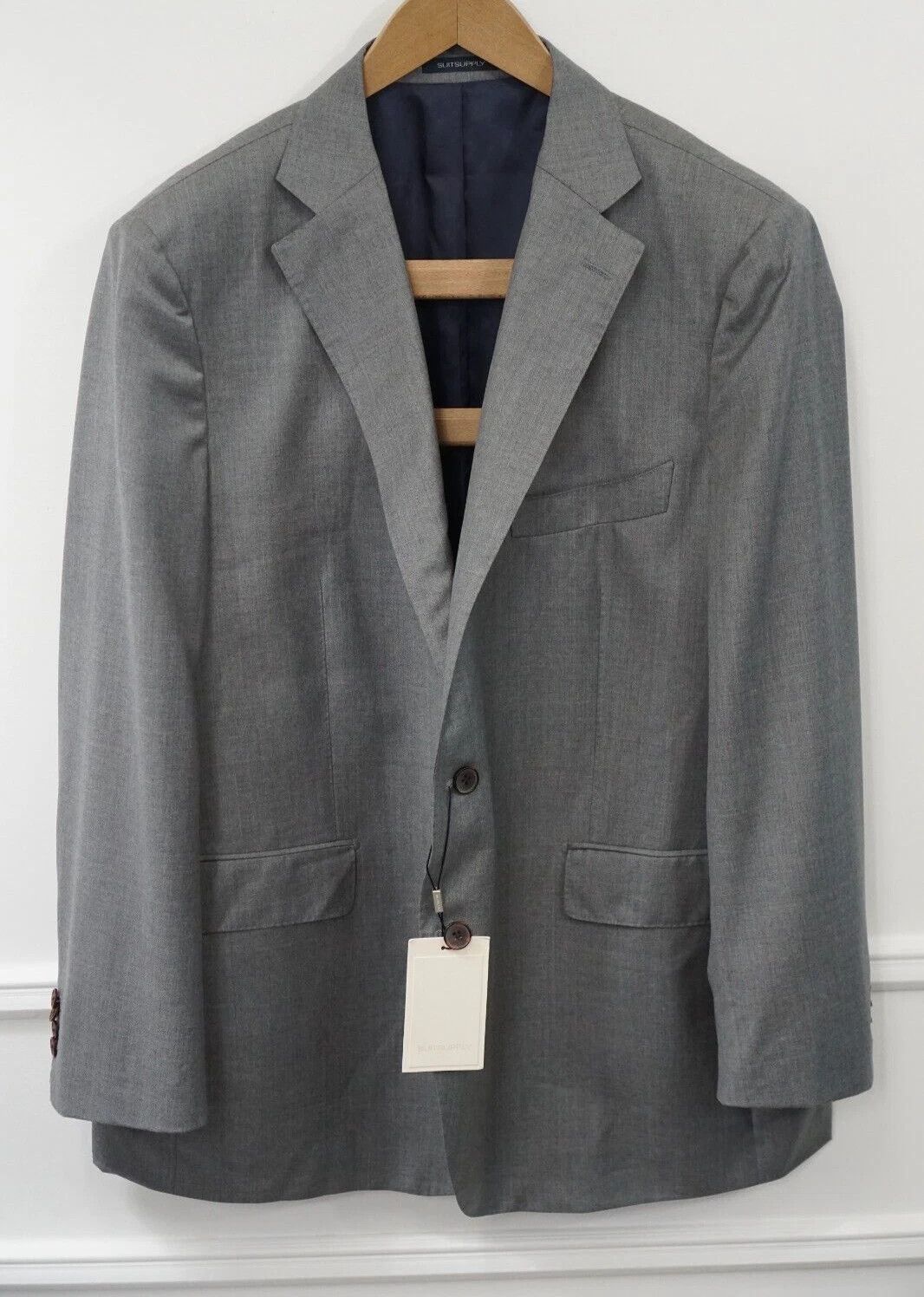 Suitsupply Men Suitsupply Blazer La Spalla Grey Vitale Barberis US56S Size 54L - 1 Thumbnail